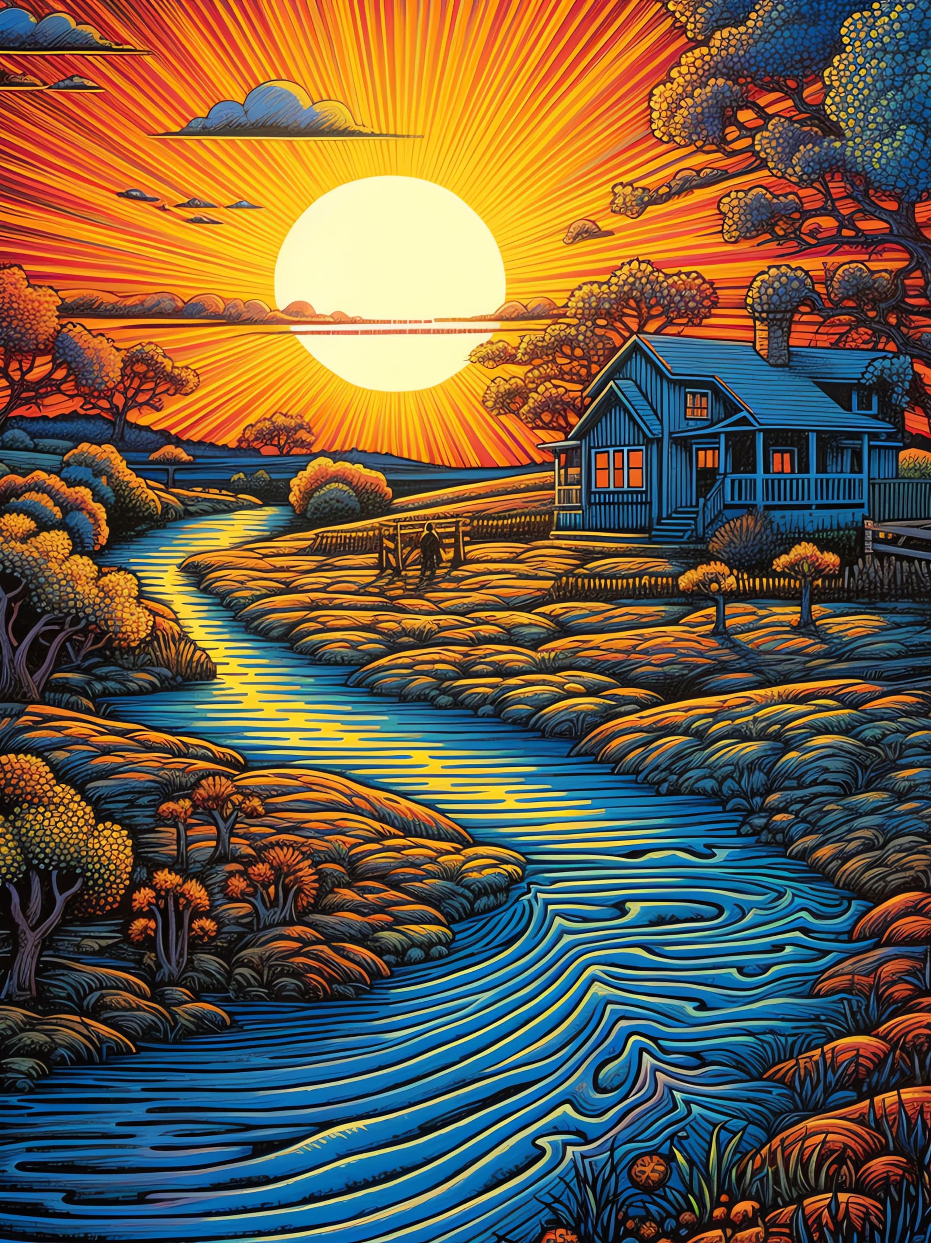 Riverside Country Home - Pro phone wallpaper