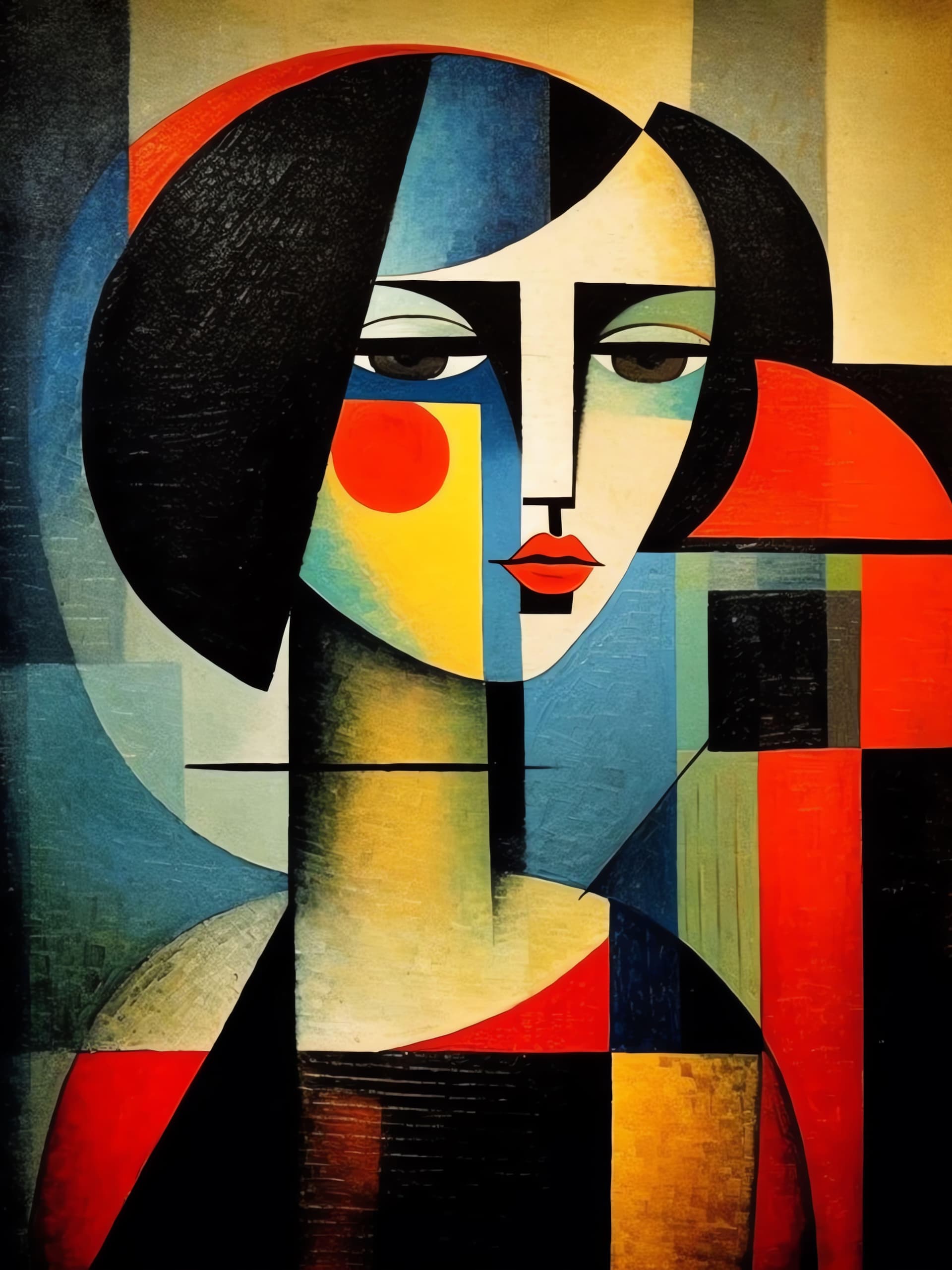 Geometric Woman Portrait - Pro phone wallpaper