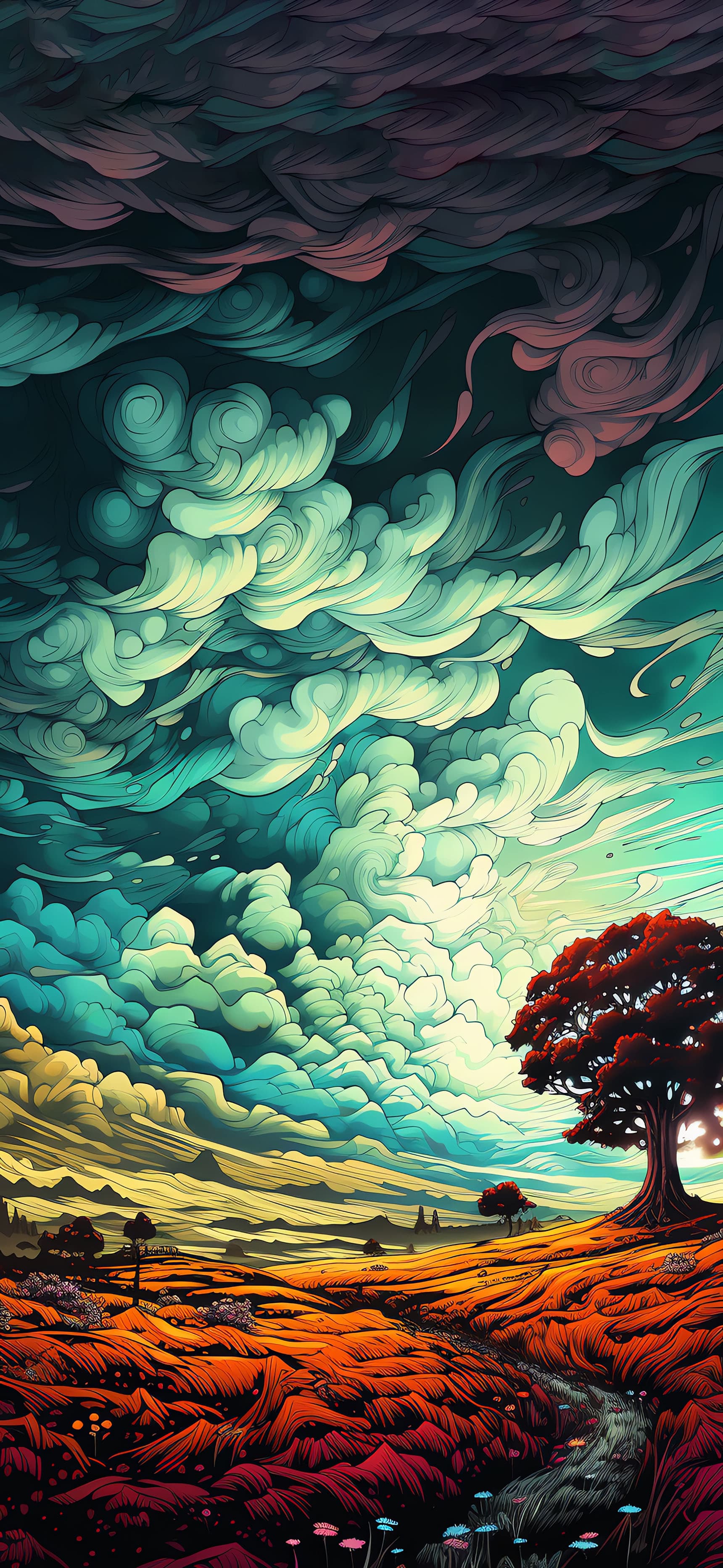 Ethereal Cloudscape Vista - Pro phone wallpaper