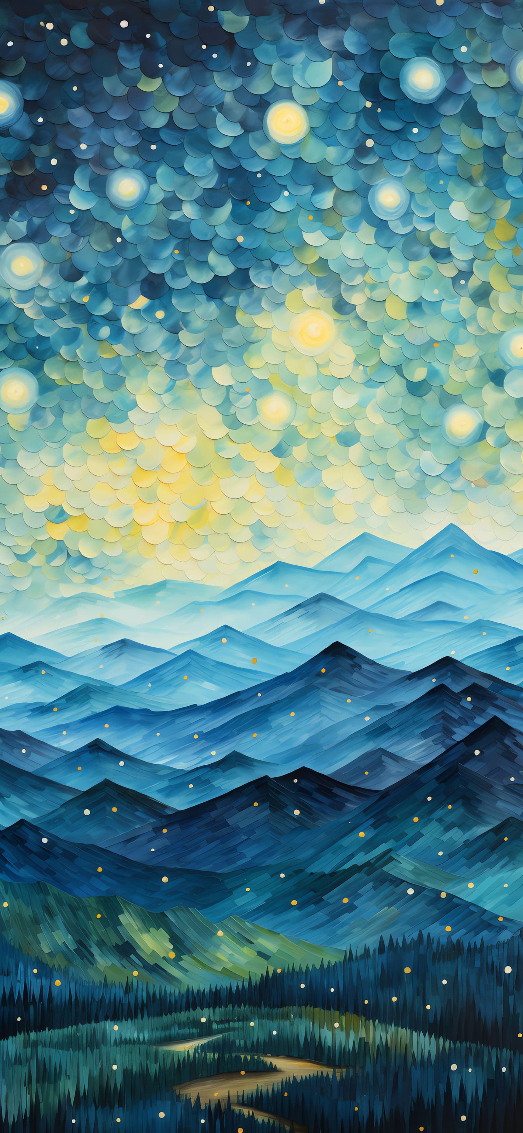 Starry Mountain Vista - Pro phone wallpaper
