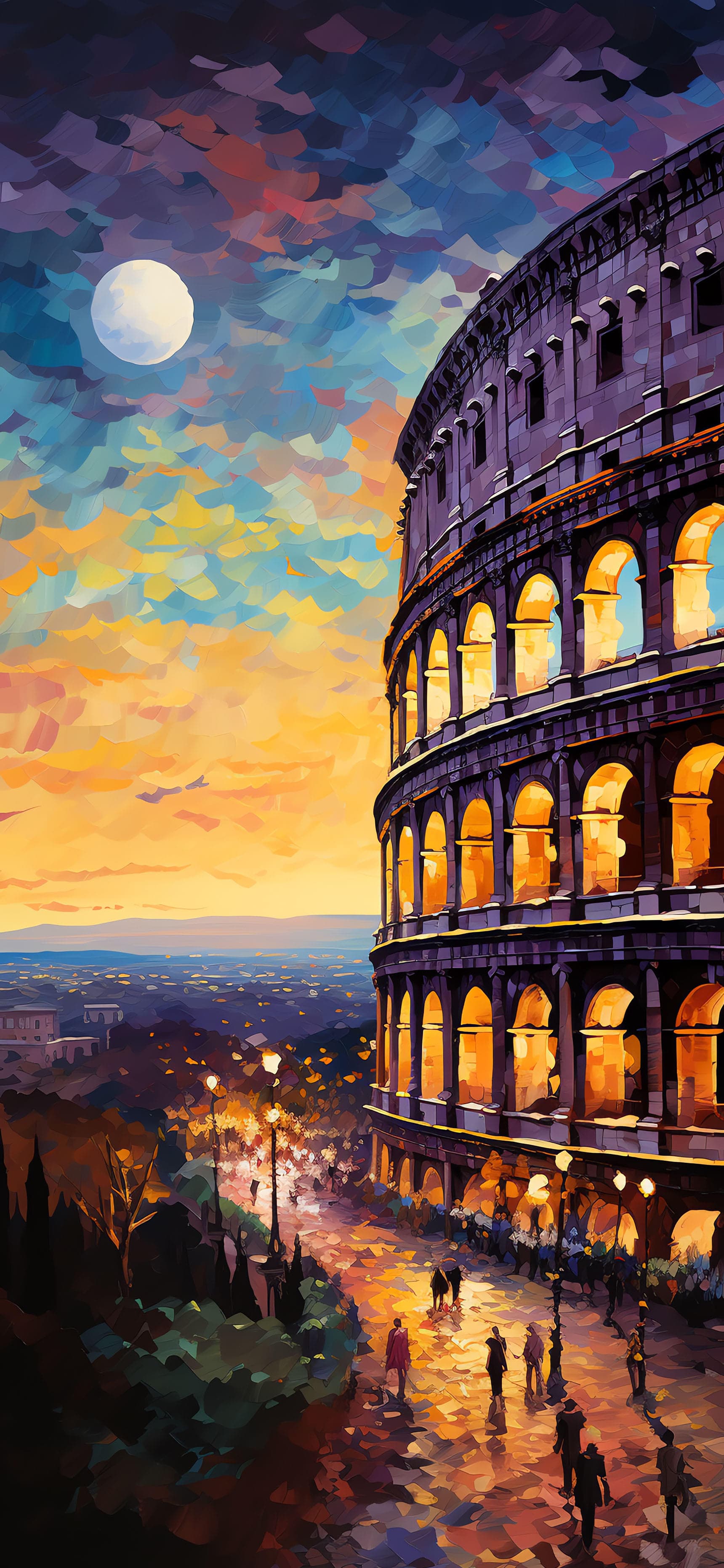 Roman Holiday Night - Pro phone wallpaper