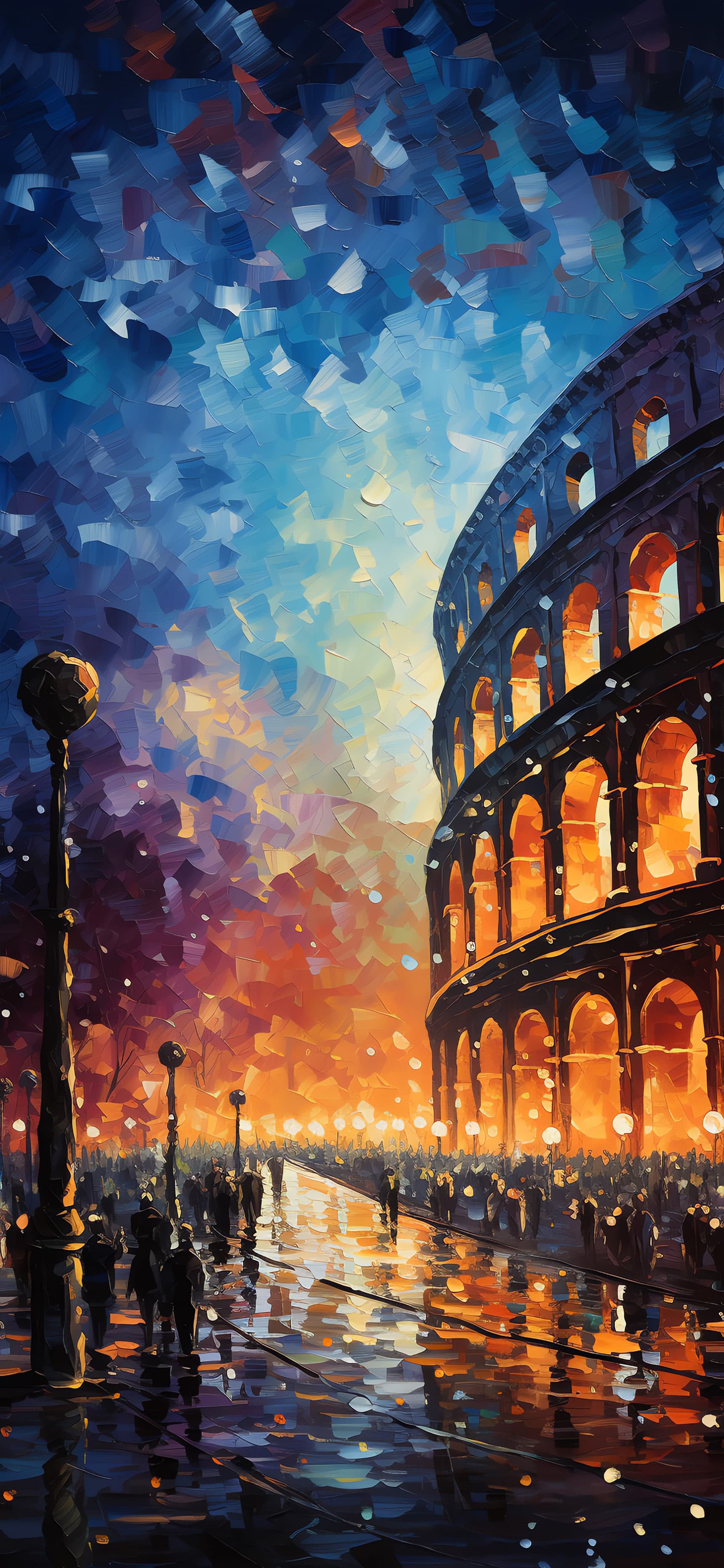 Colosseum Evening Glow - Pro phone wallpaper