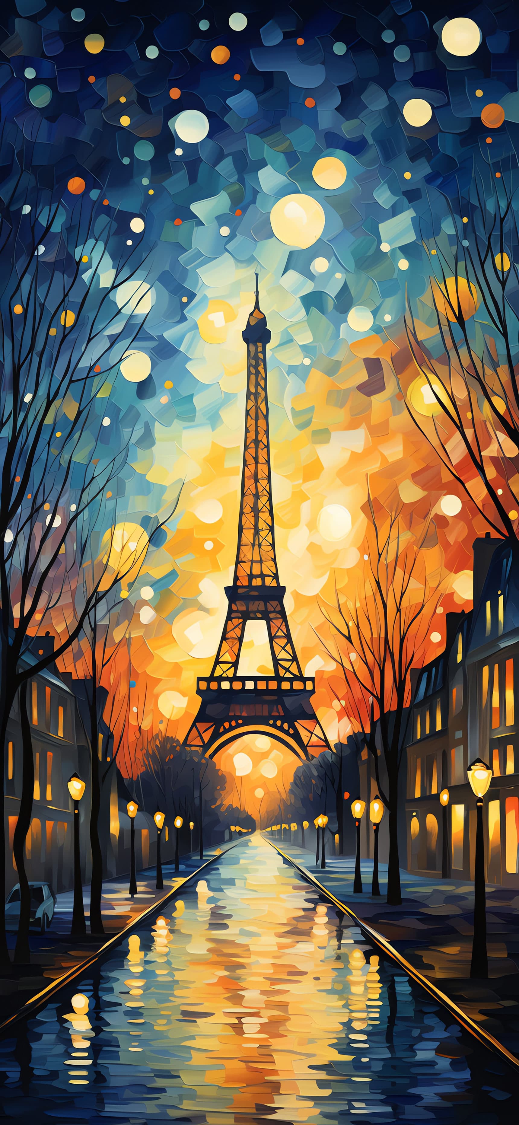 Parisian Evening Lights - Pro phone wallpaper