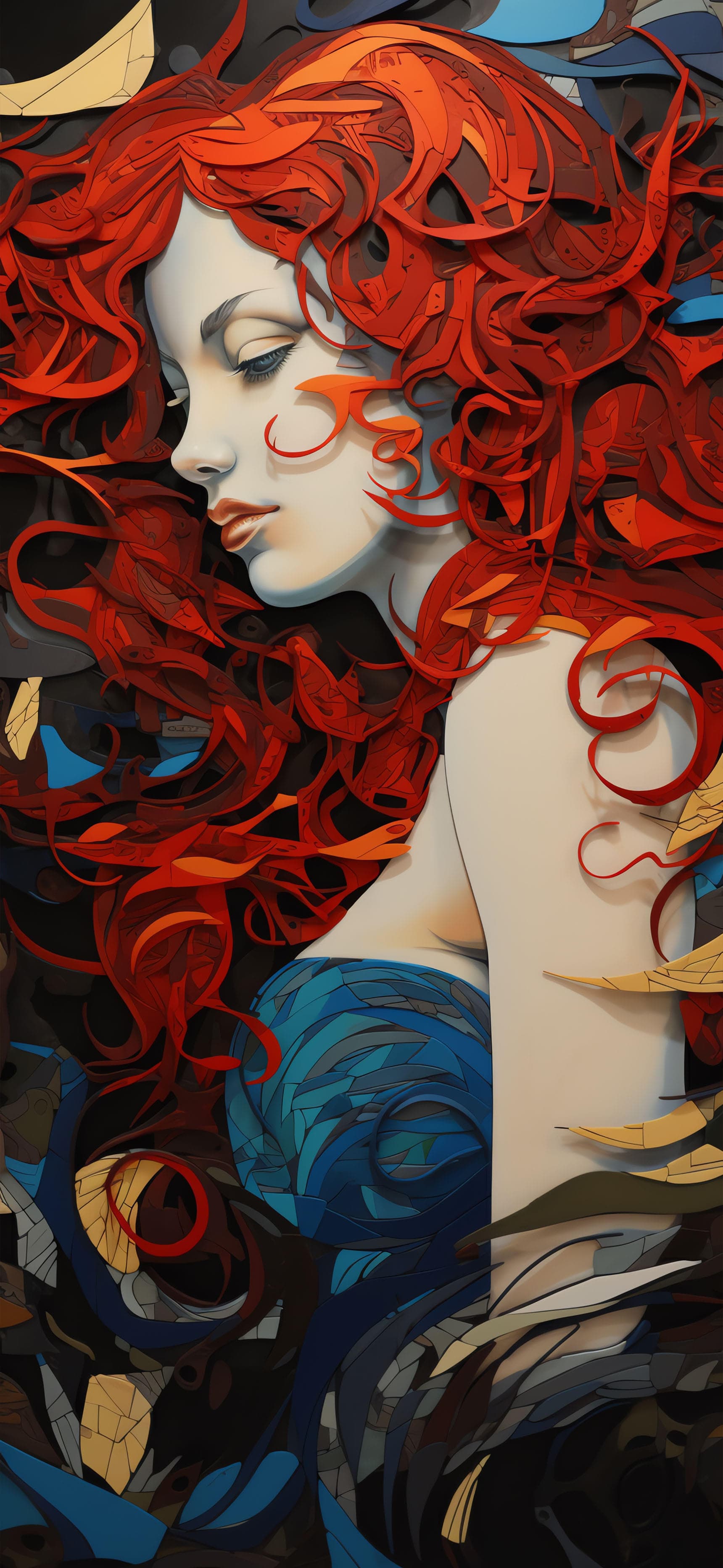 Red Hair Portrait - Pro phone wallpaper
