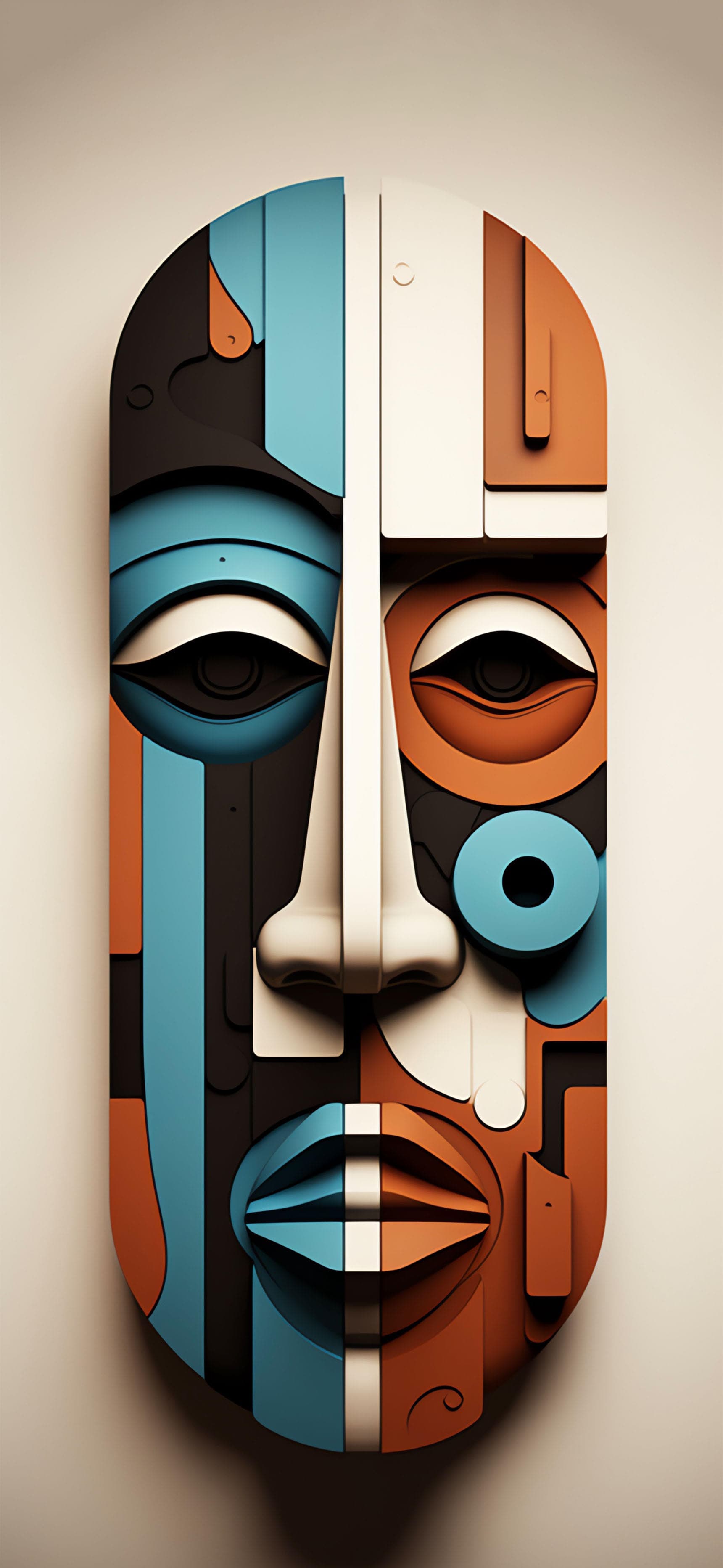 Abstract Mask Design - Pro phone wallpaper