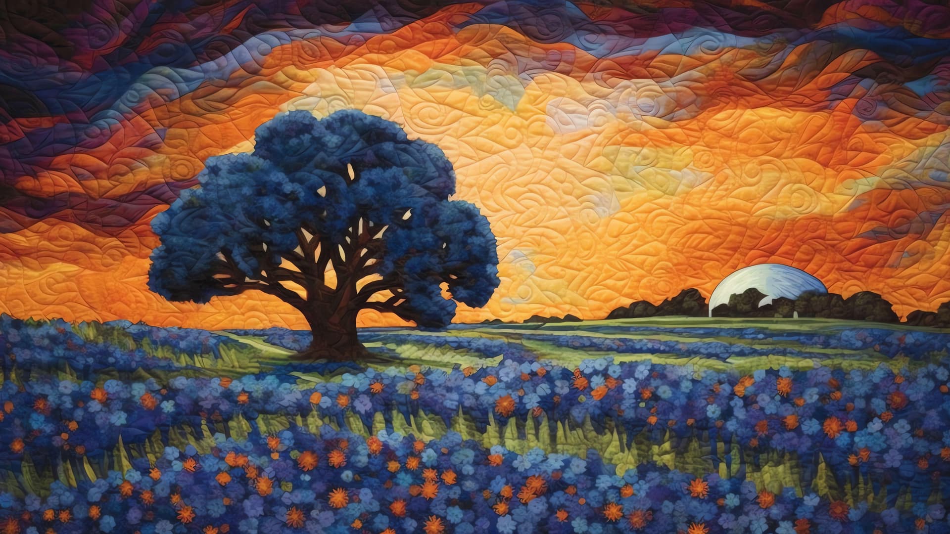 Dramatic Sunset Tree - Pro desktop wallpaper