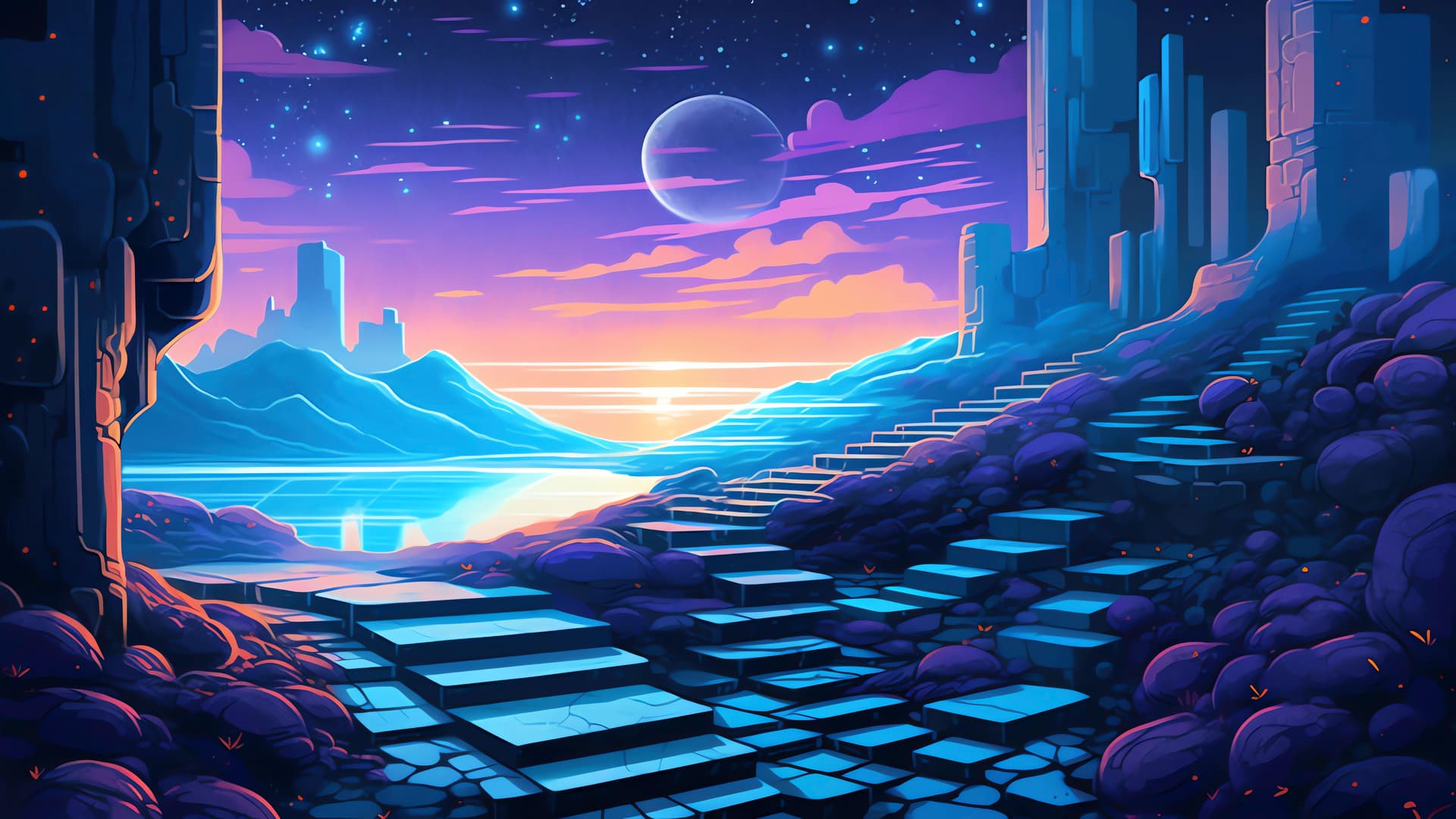 Cosmic Landscape - Pro desktop wallpaper