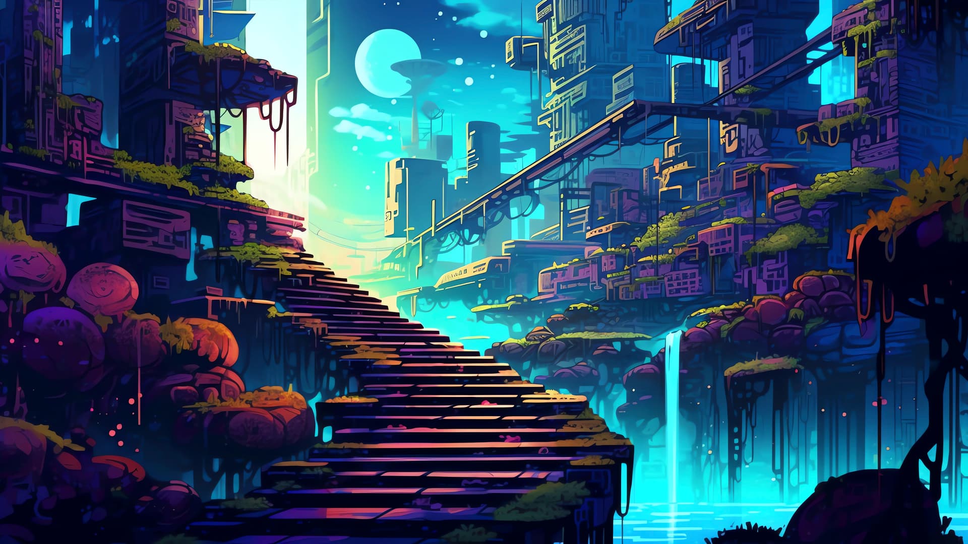 Futuristic Pathway - free desktop wallpaper