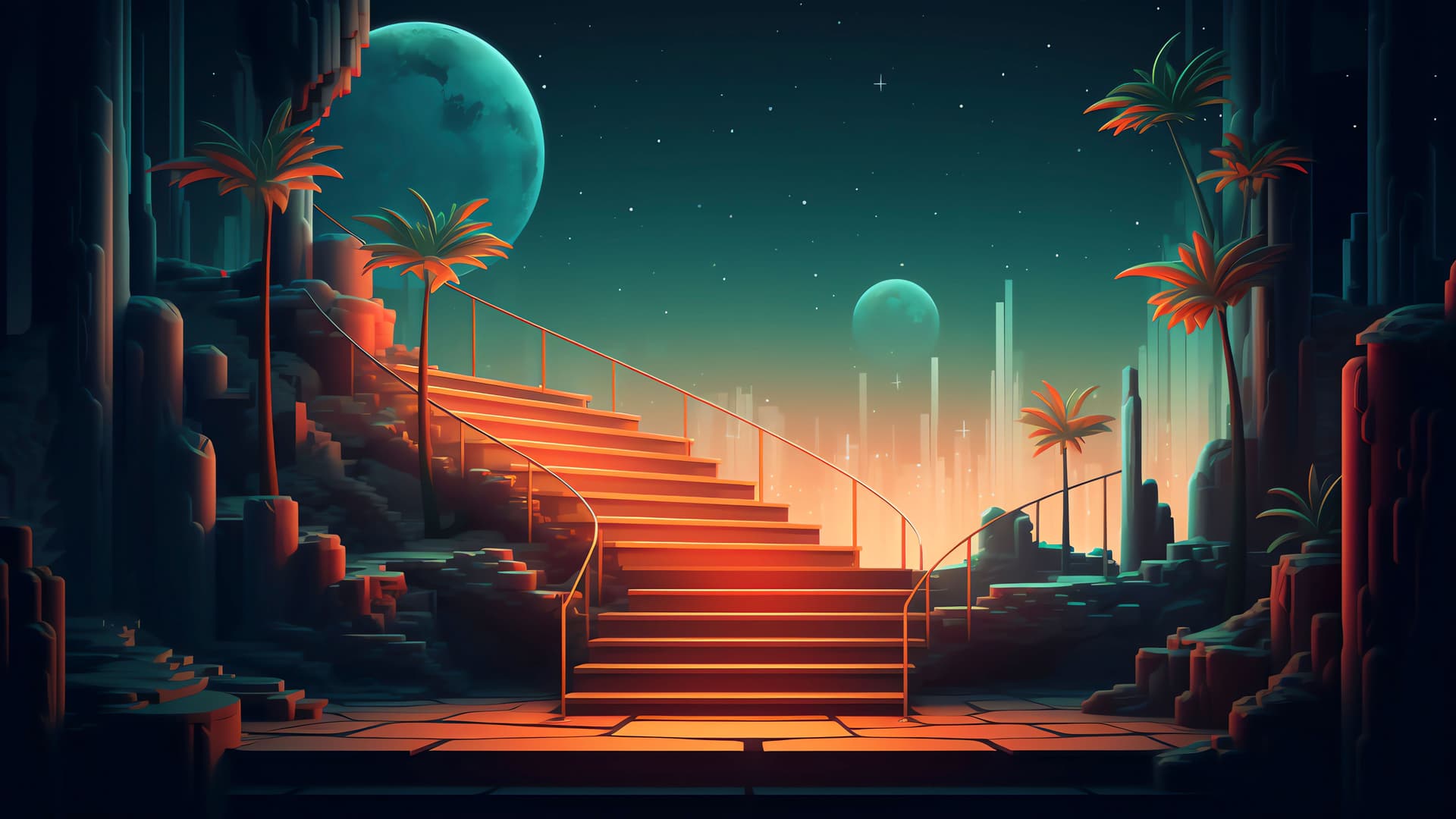 Stairway to the Stars - Pro desktop wallpaper