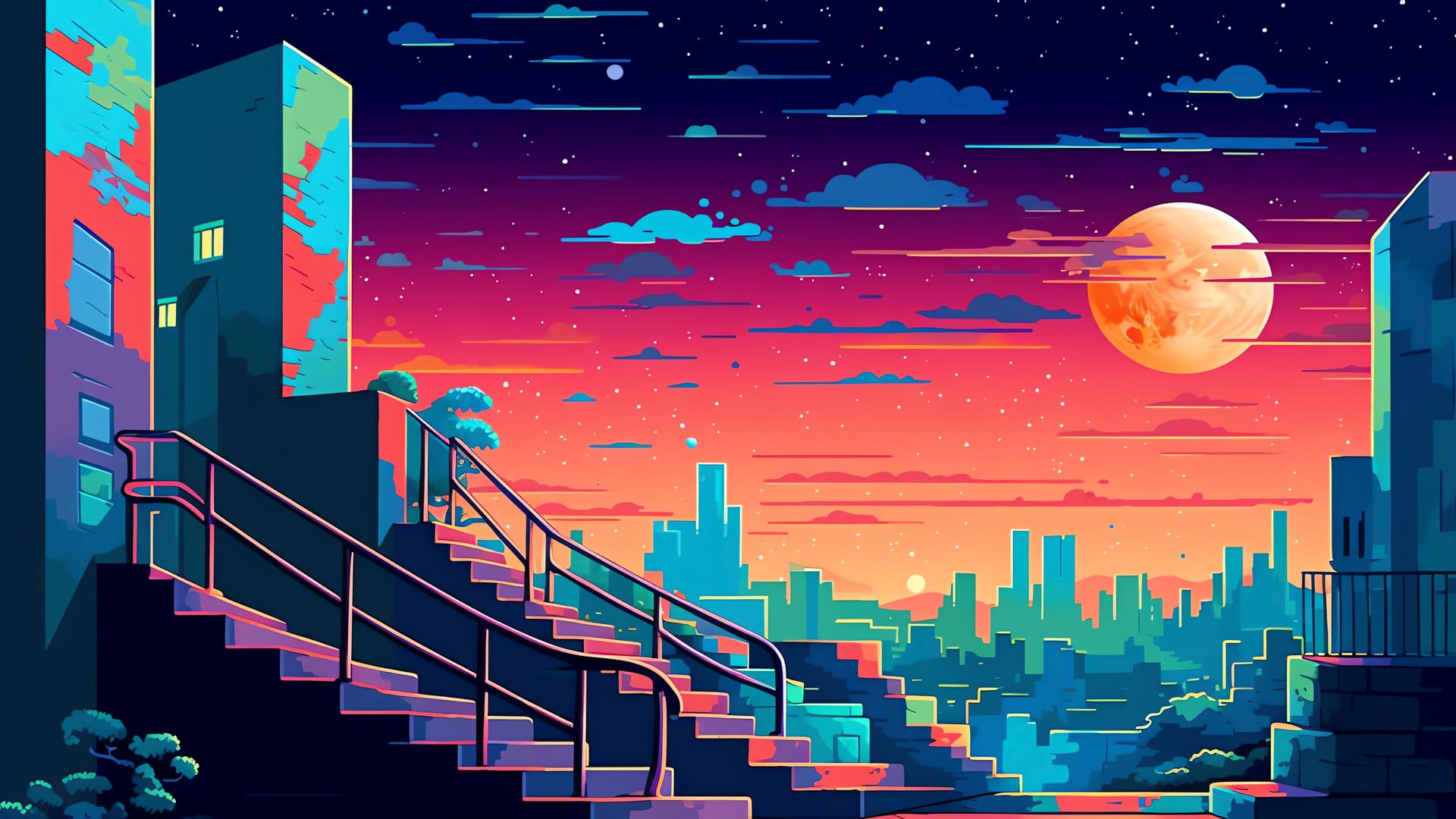 Futuristic City Night - Pro desktop wallpaper