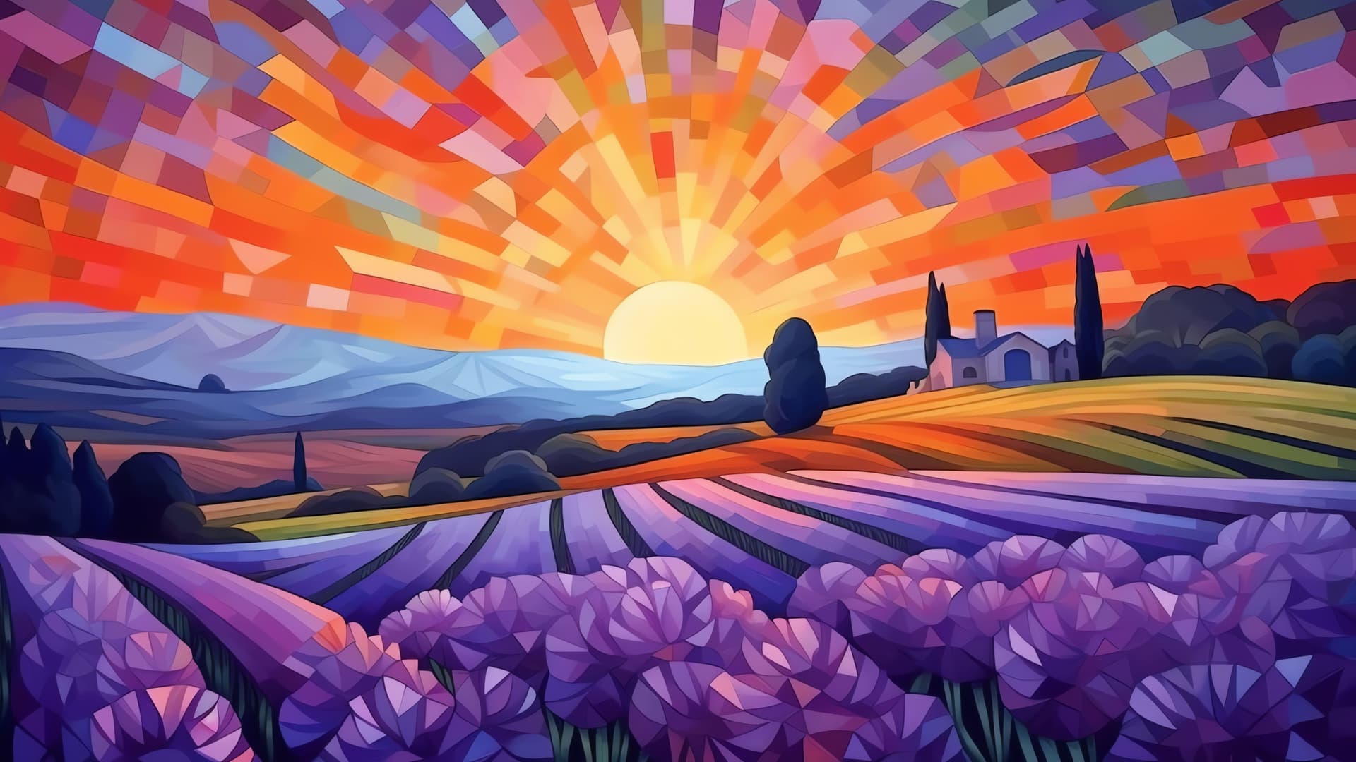 Sunrise Over Lavender - Pro desktop wallpaper
