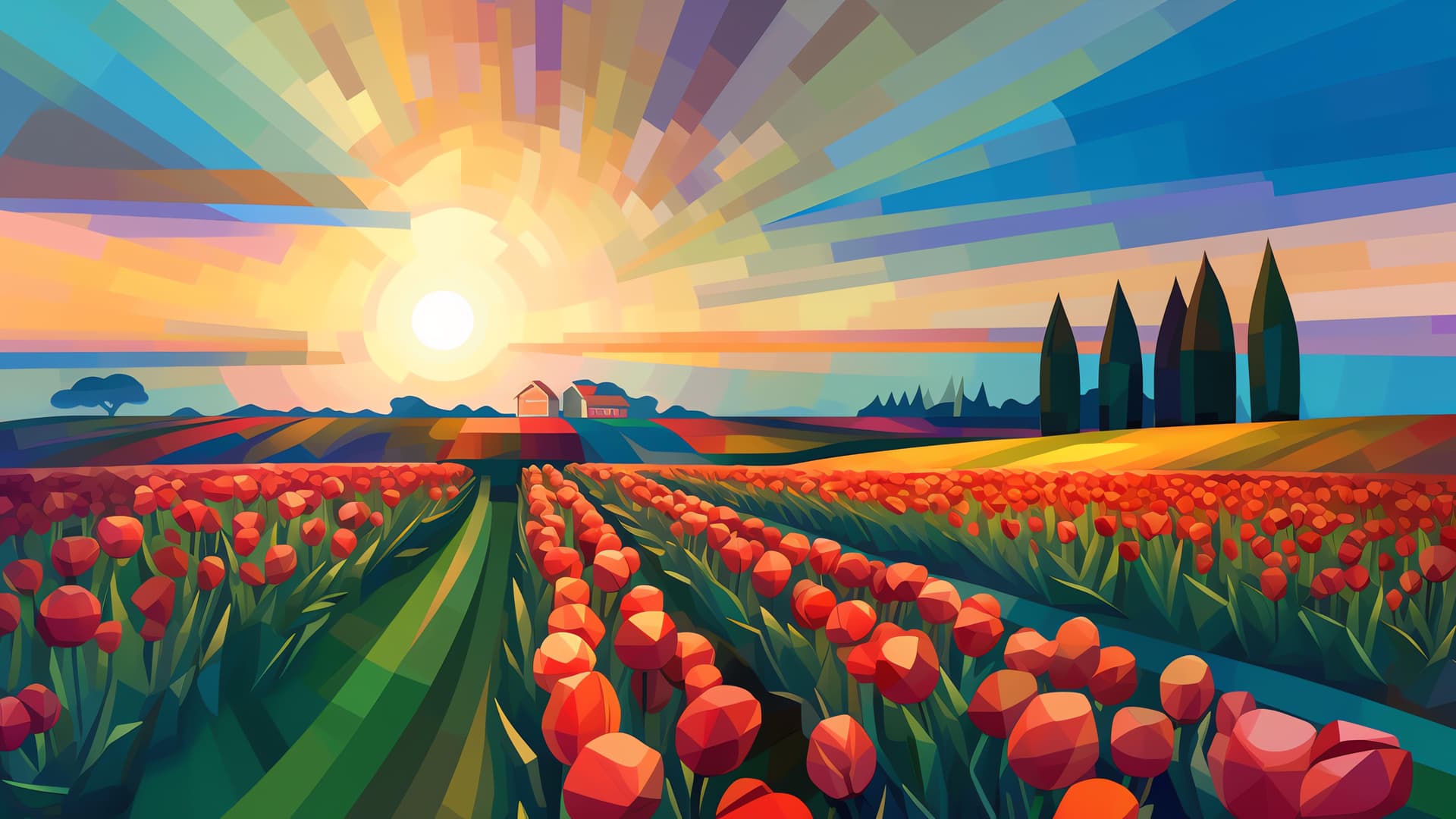 Tulip Sunrise - Pro desktop wallpaper