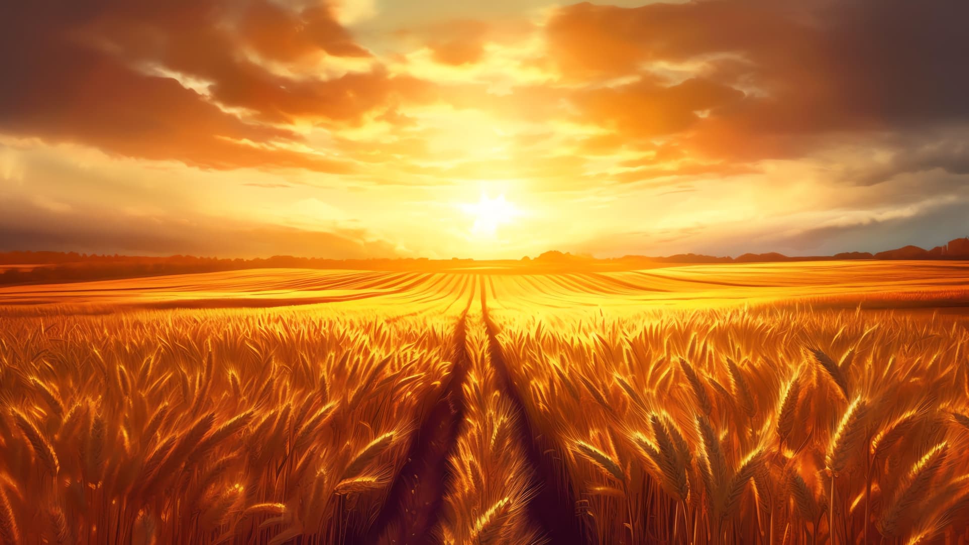 Abstract Wheat Landscape - Pro desktop wallpaper