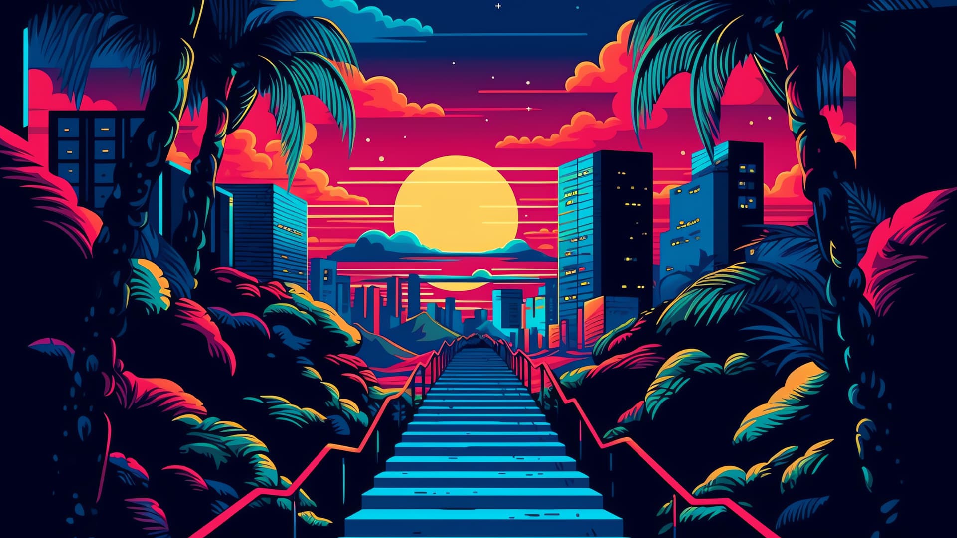 Urban Sunset - Pro desktop wallpaper