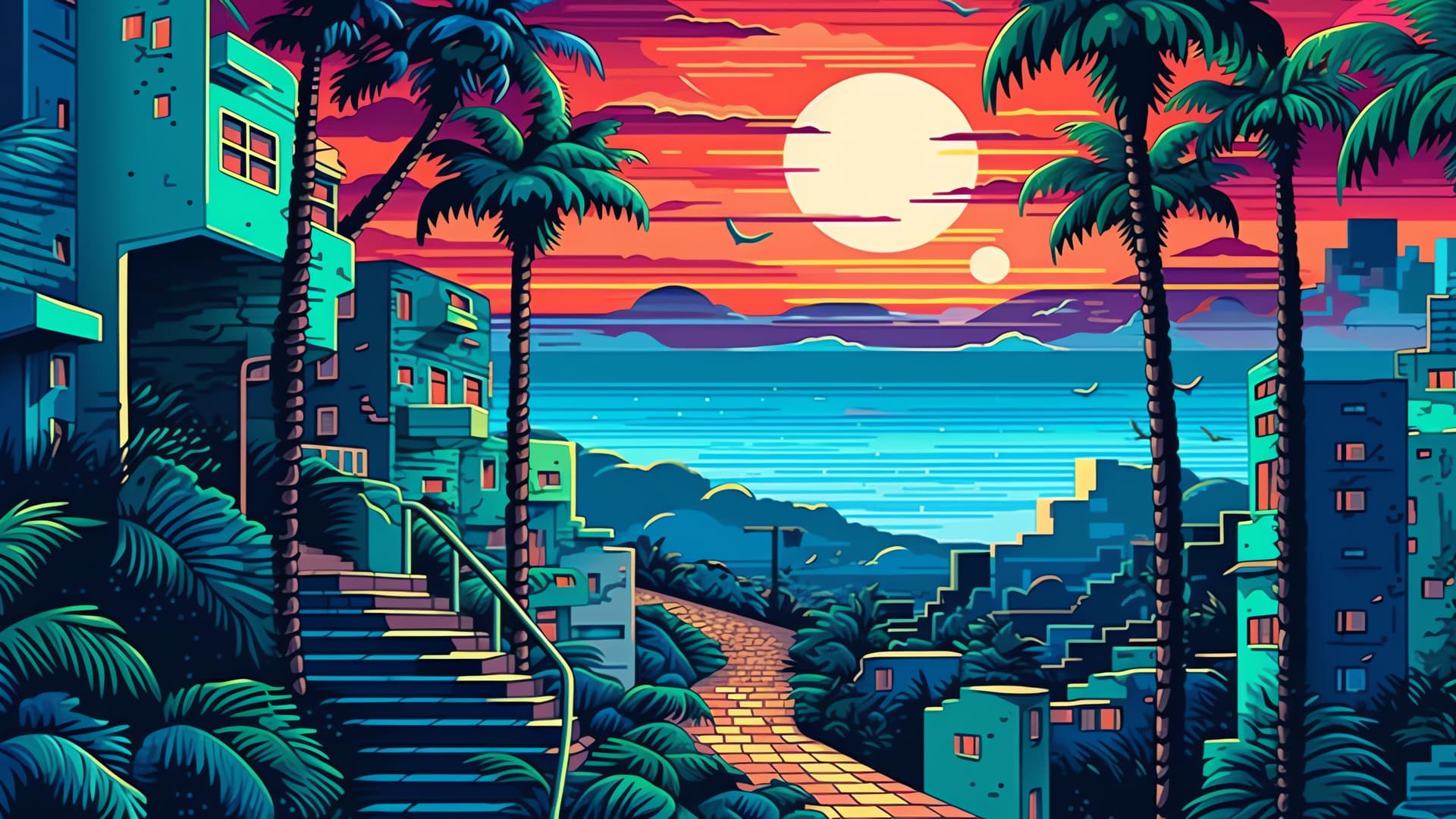 Tropical Sunset - Pro desktop wallpaper