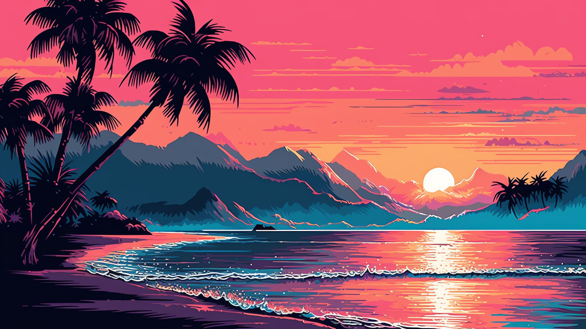 Vibrant Ocean View - Pro desktop wallpaper