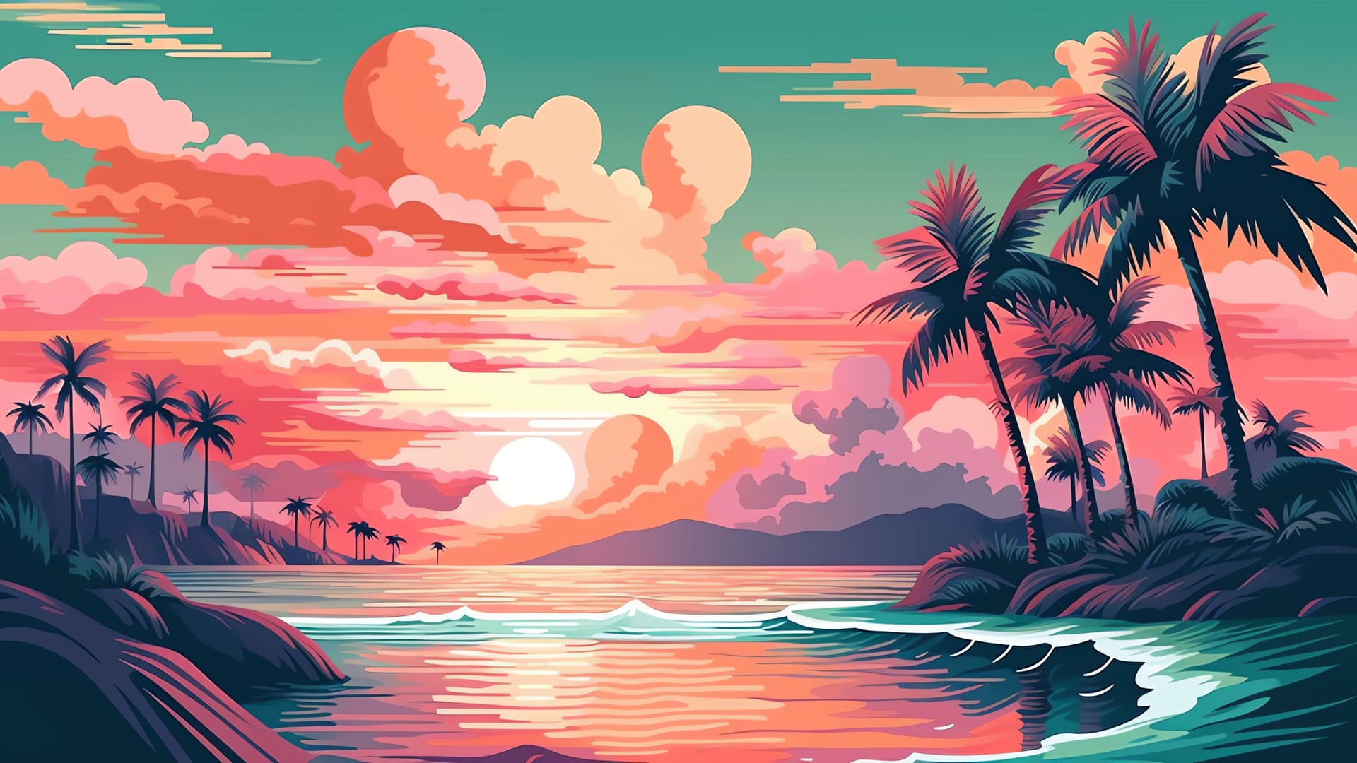 Mountain Sunset - Pro desktop wallpaper