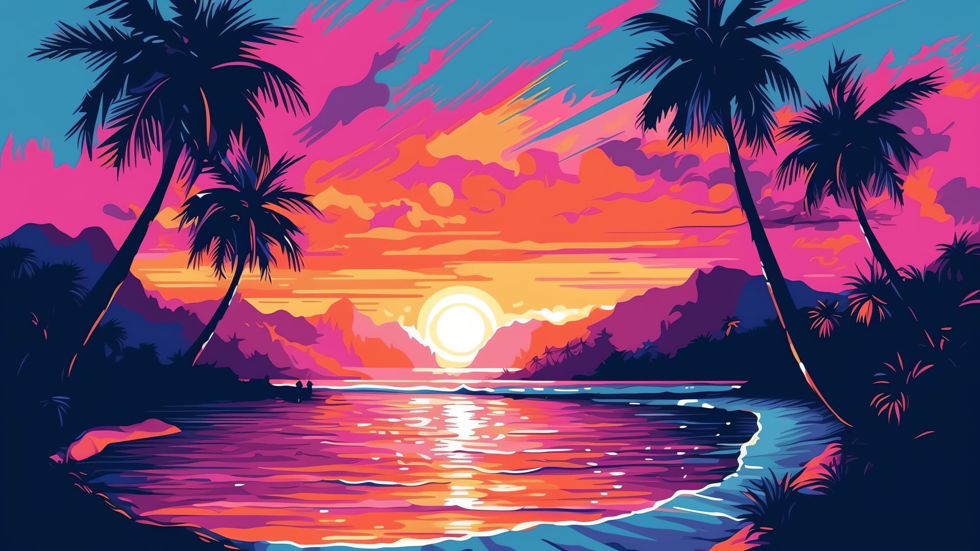 Tropical Sunset - Pro desktop wallpaper