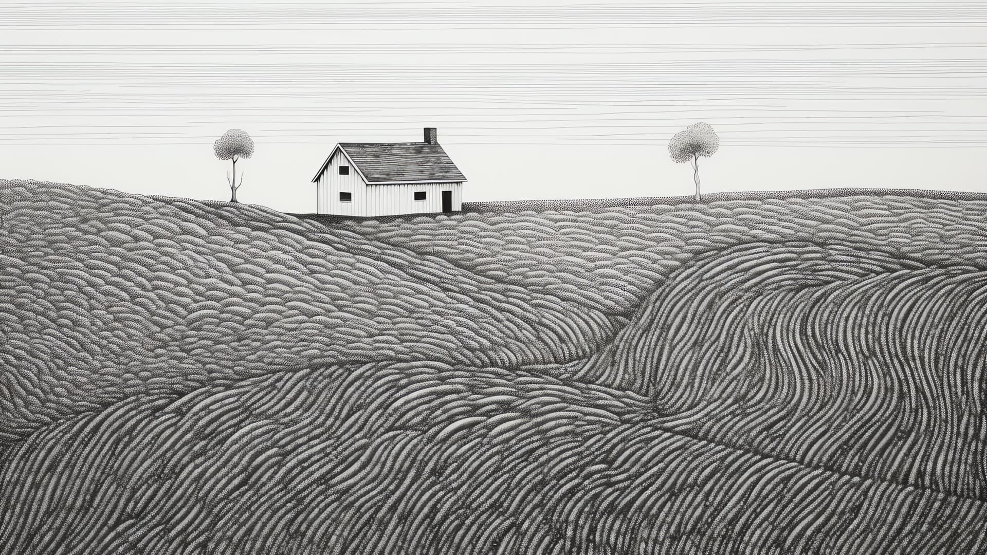 Black and White Hills - Pro desktop wallpaper