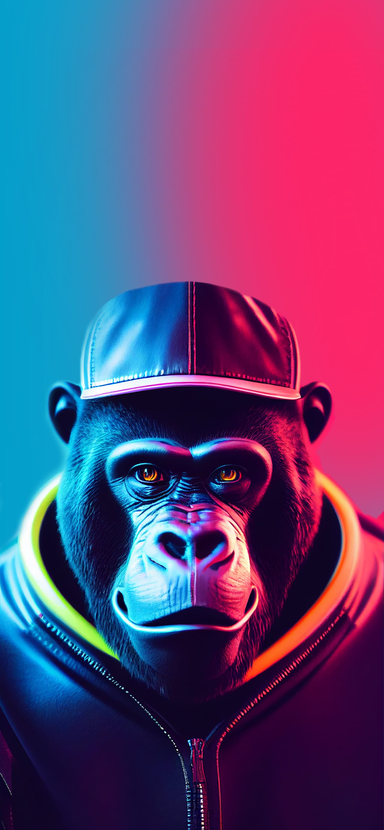 Neon Gorilla Swag - Pro phone wallpaper
