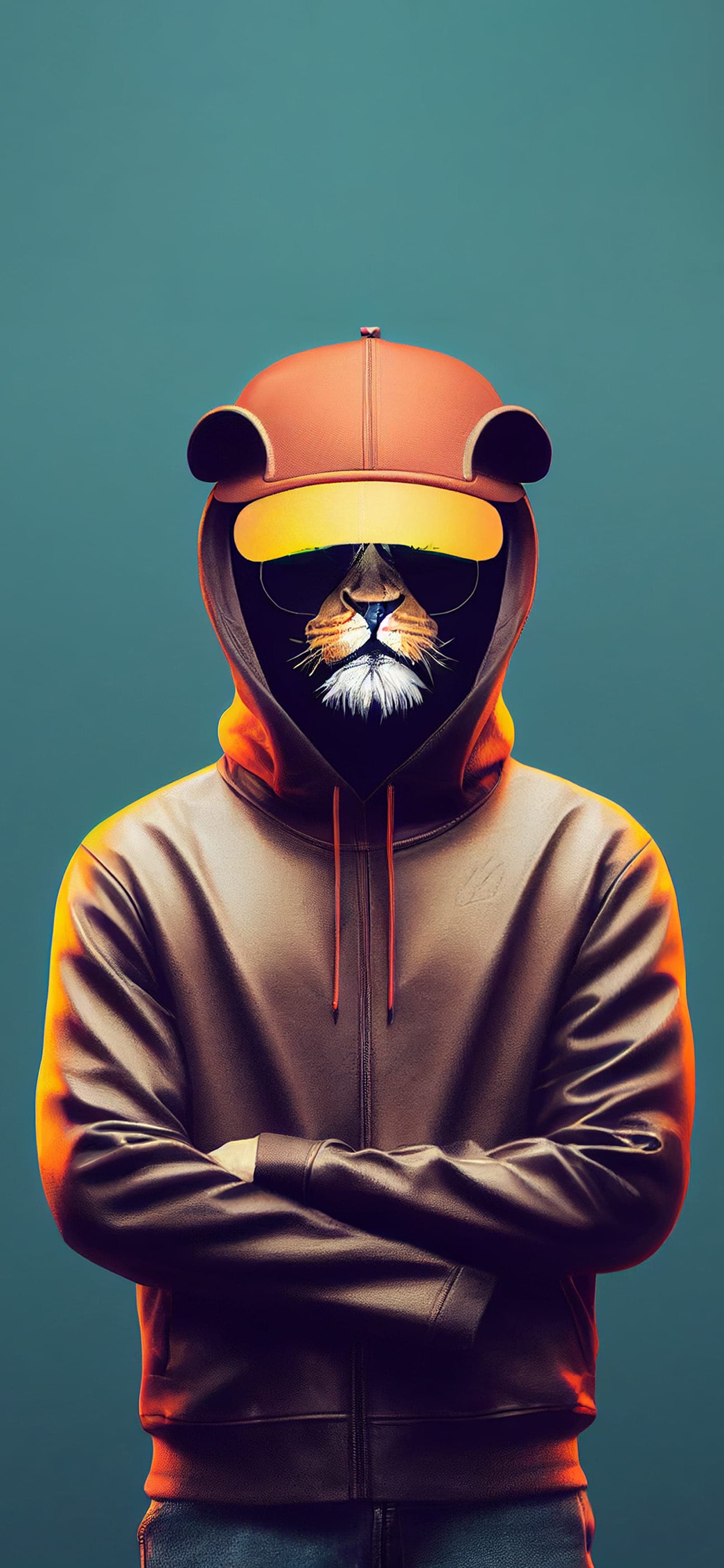 Lion Hoodie Look - Pro phone wallpaper