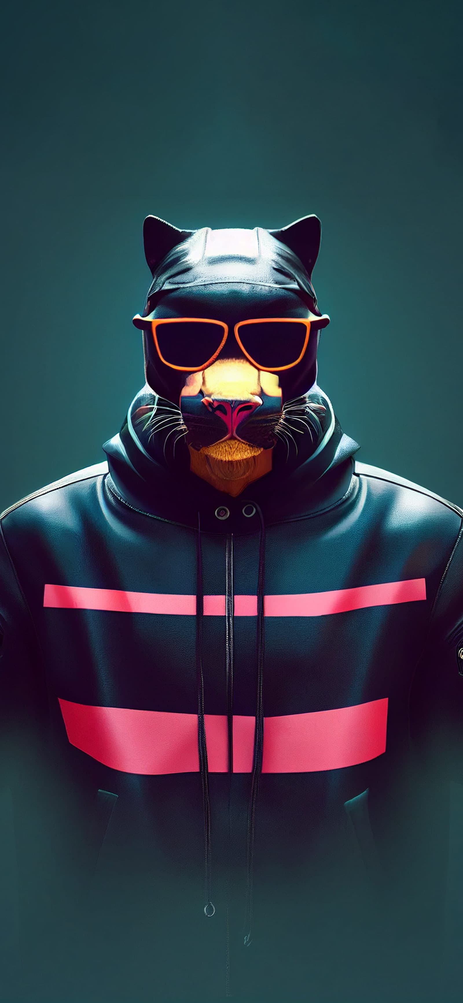 Panther in Stripes - Pro phone wallpaper