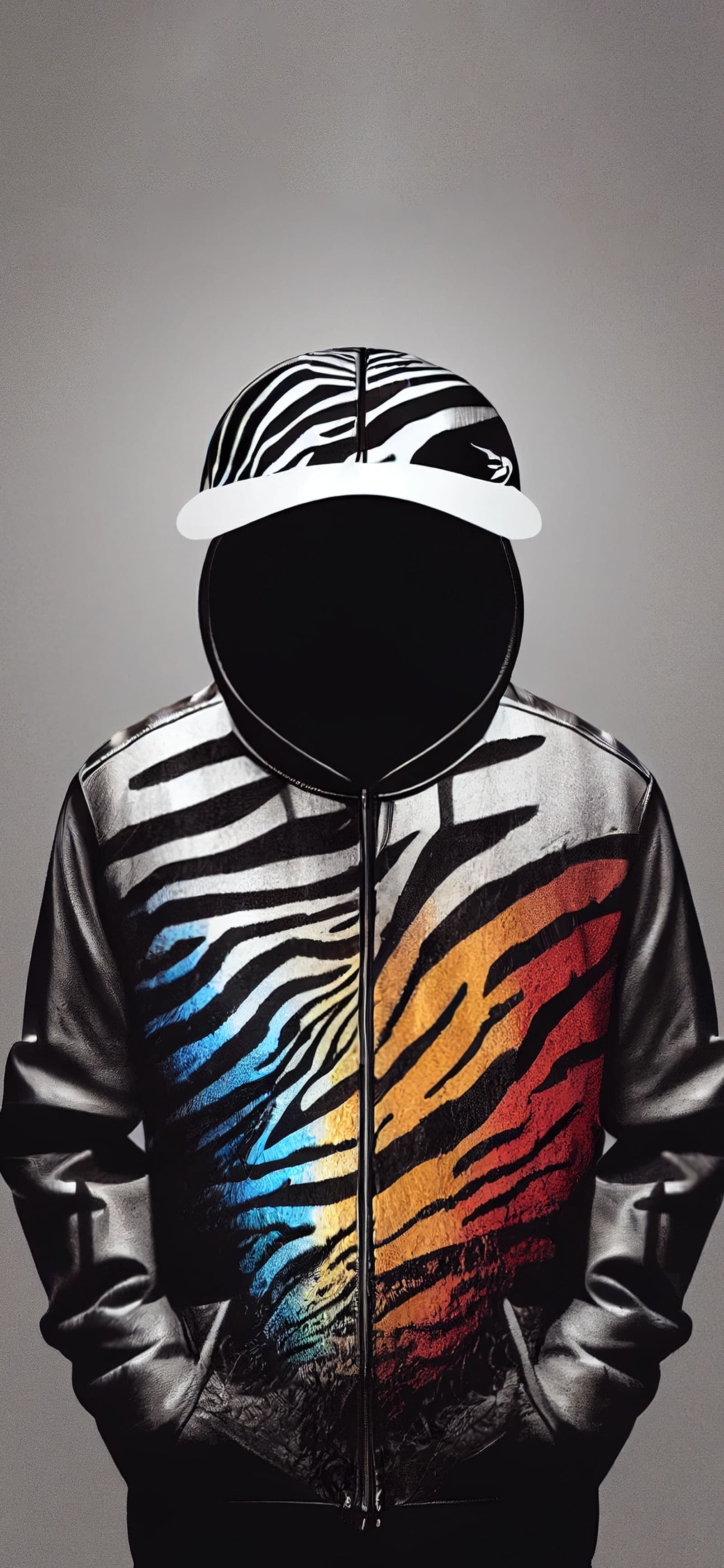 Zebra Gradient Outfit - Pro phone wallpaper