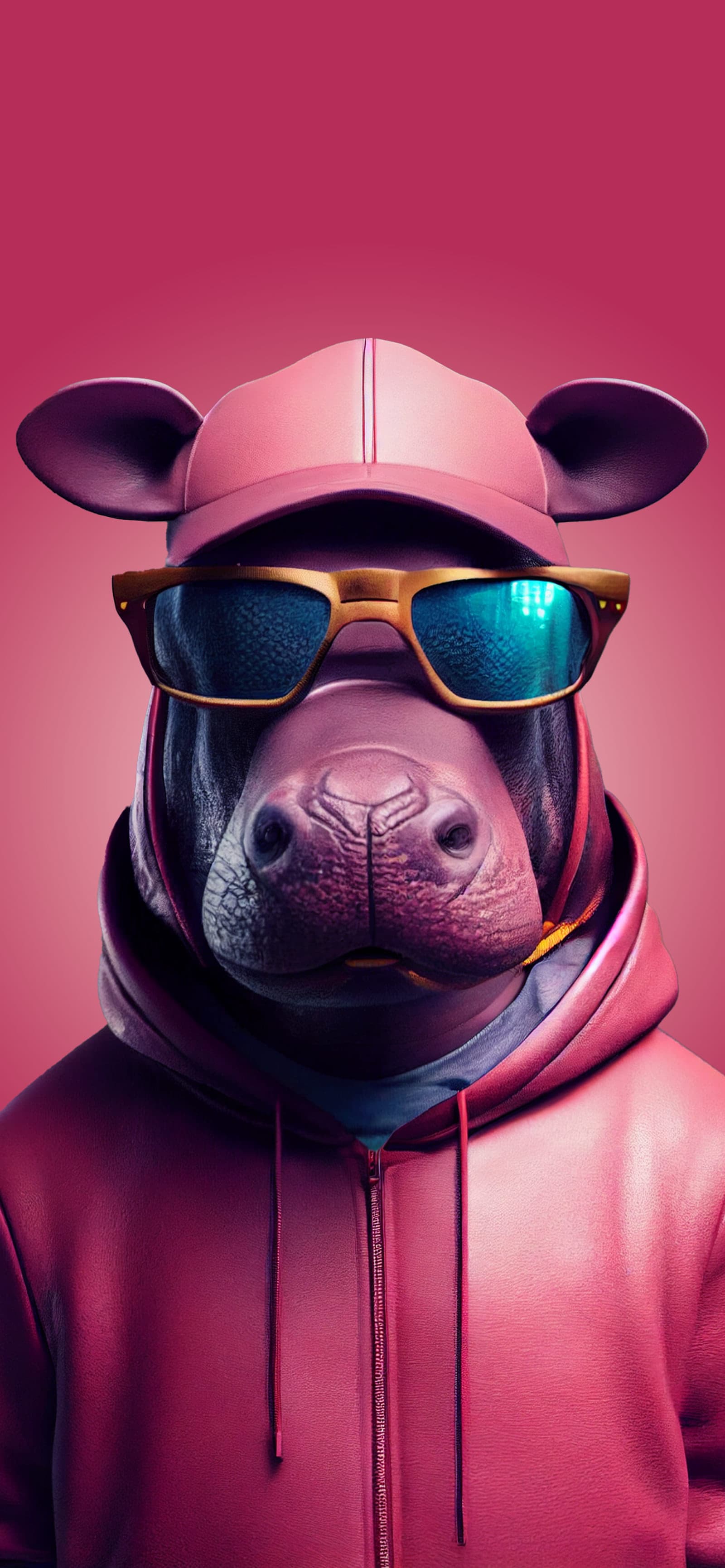 Hippo Hipster - Pro phone wallpaper