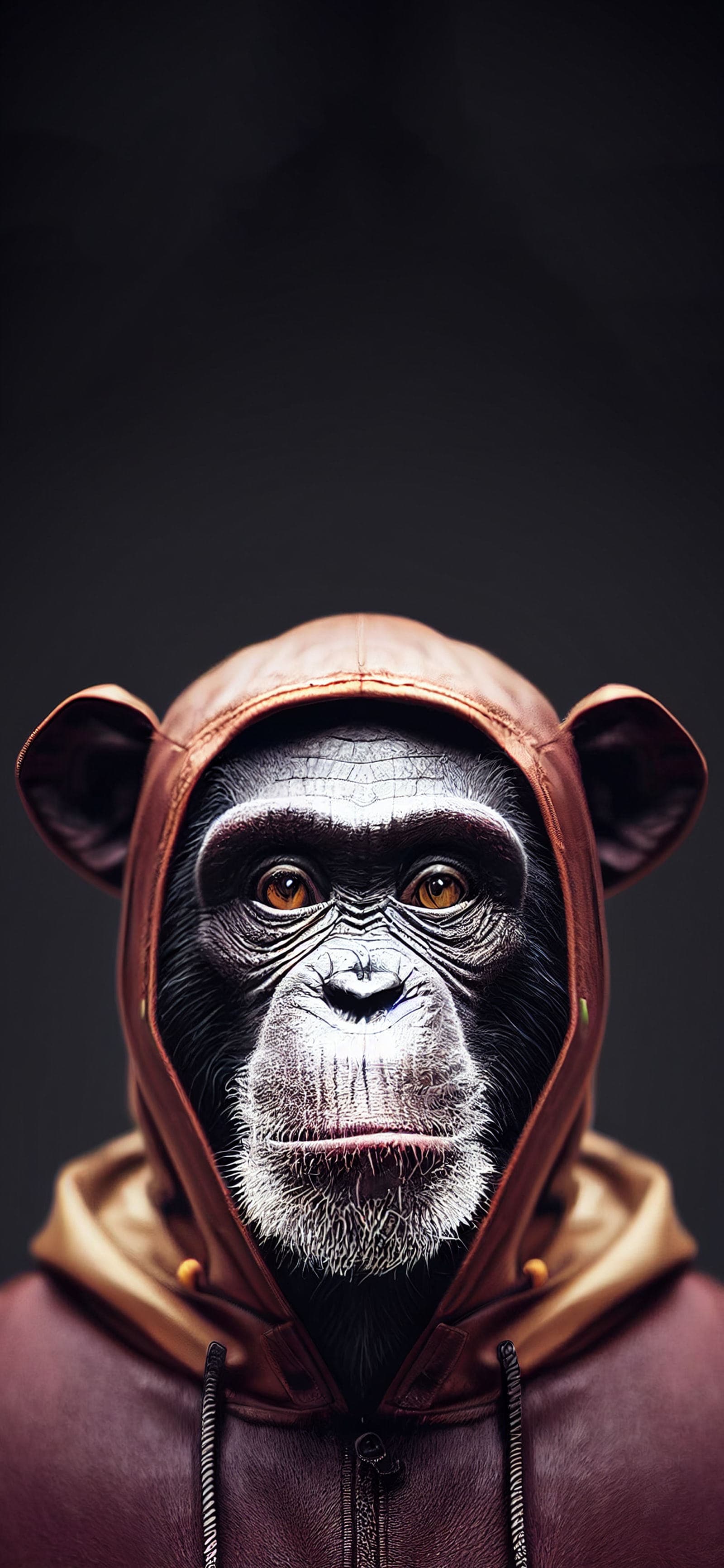Hooded Ape Portrait - Pro phone wallpaper