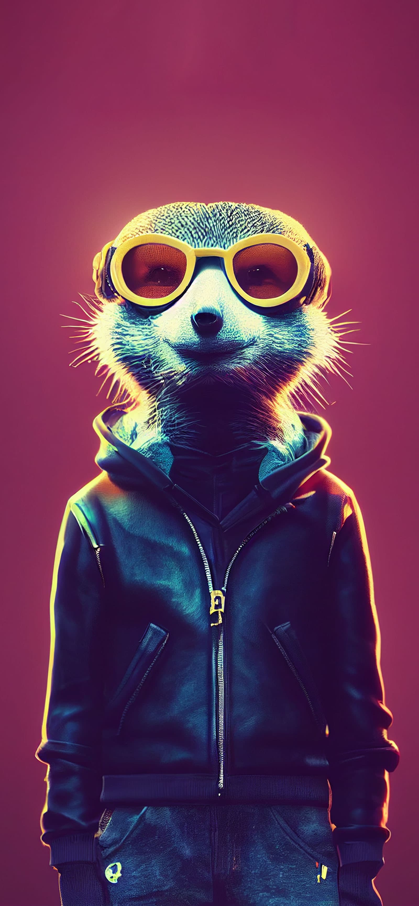 Meerkat Biker Style - Pro phone wallpaper