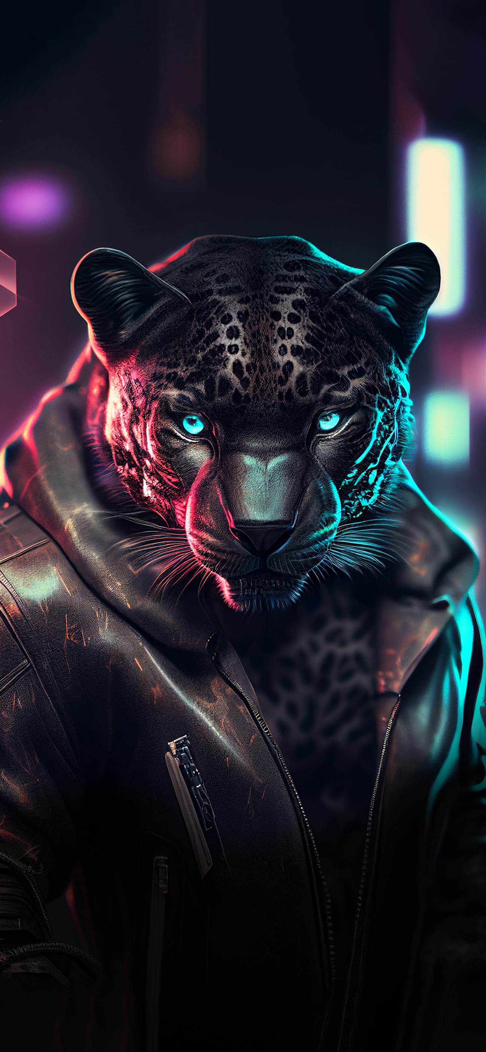 Neon Jaguar - Pro phone wallpaper