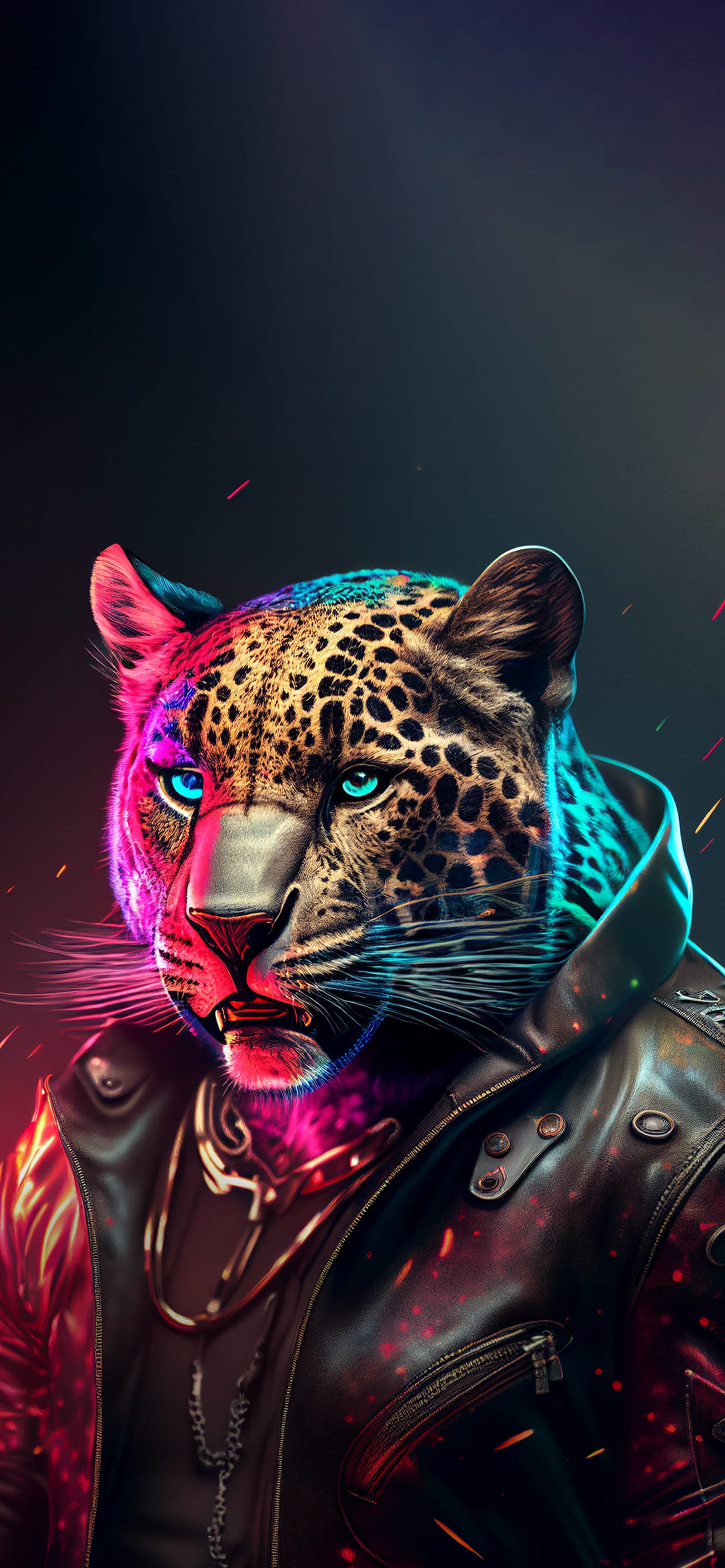 Leopard Biker - Pro phone wallpaper