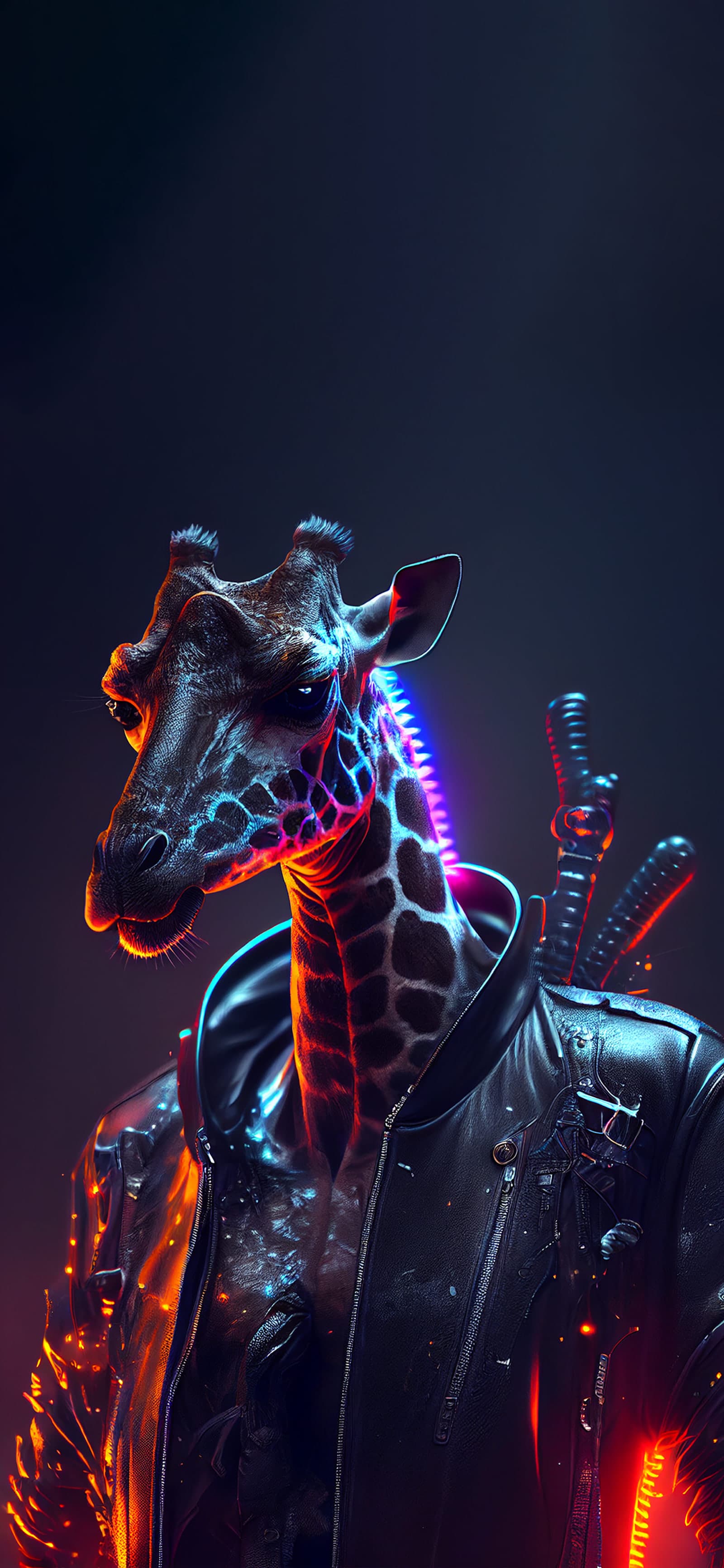 Giraffe Samurai - Pro phone wallpaper