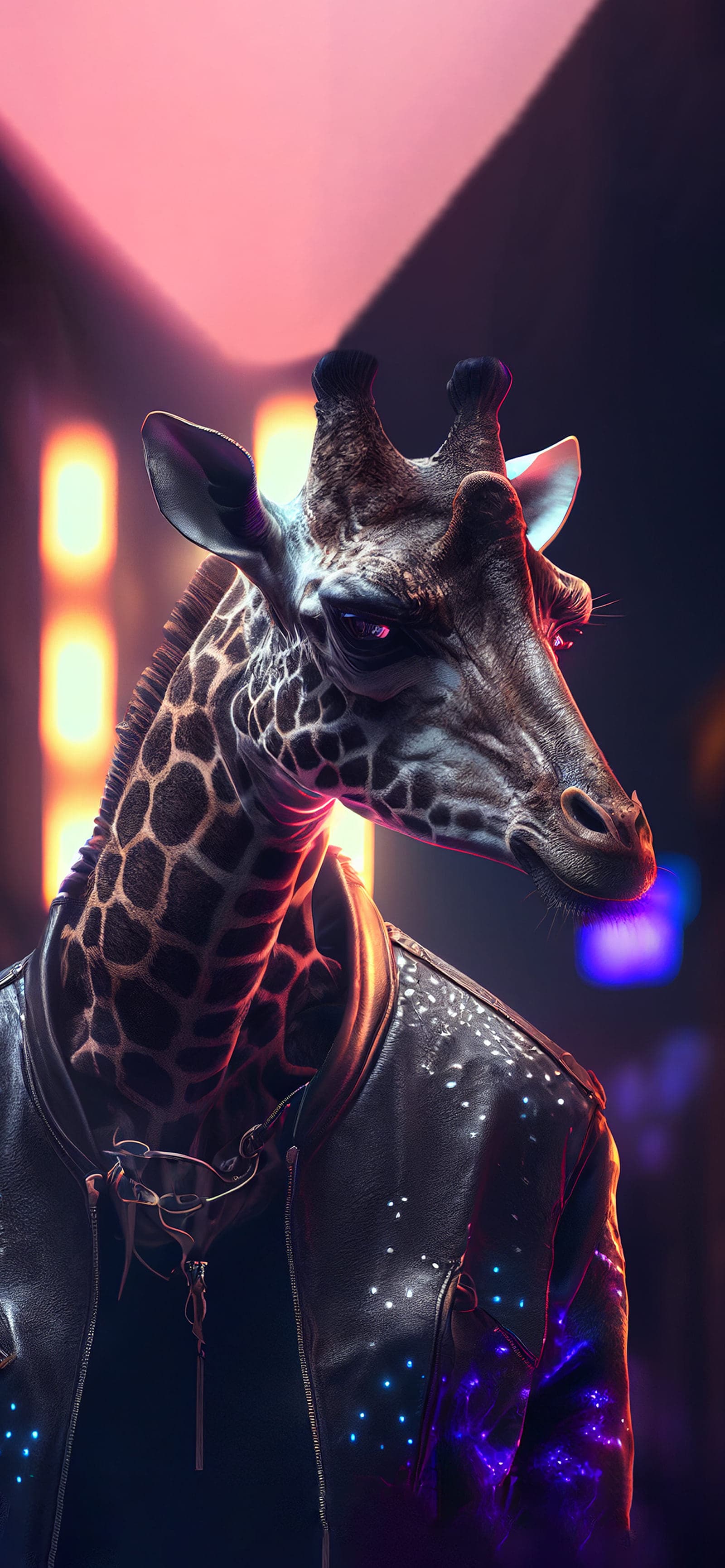 Giraffe Glam - Pro phone wallpaper
