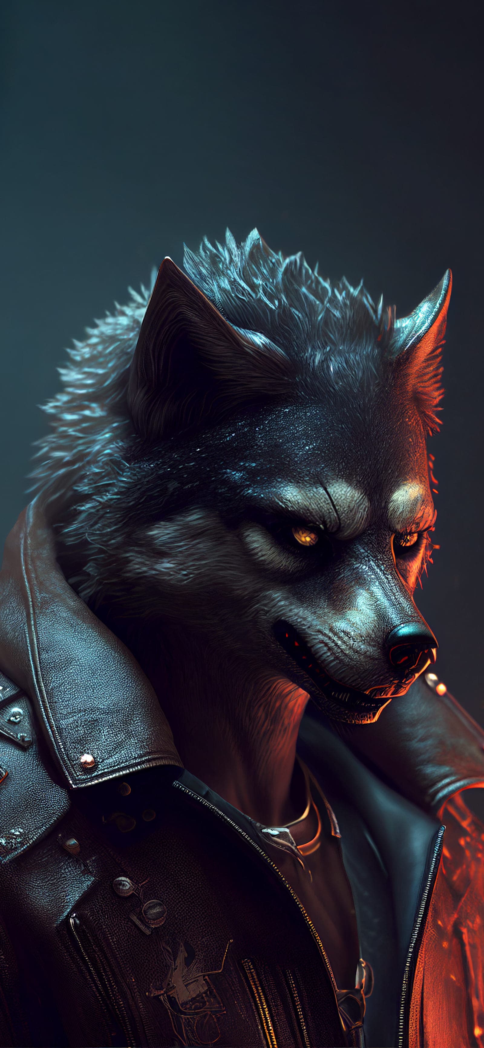 Leather Wolfman - Pro phone wallpaper