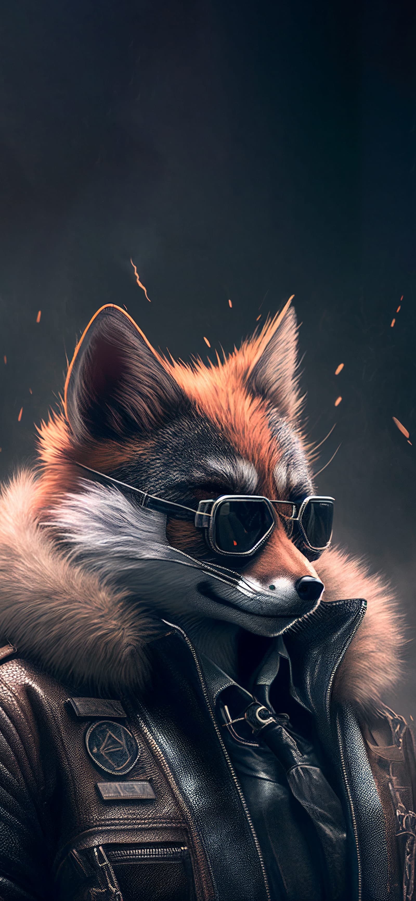 Fox with Glasses - Pro phone wallpaper