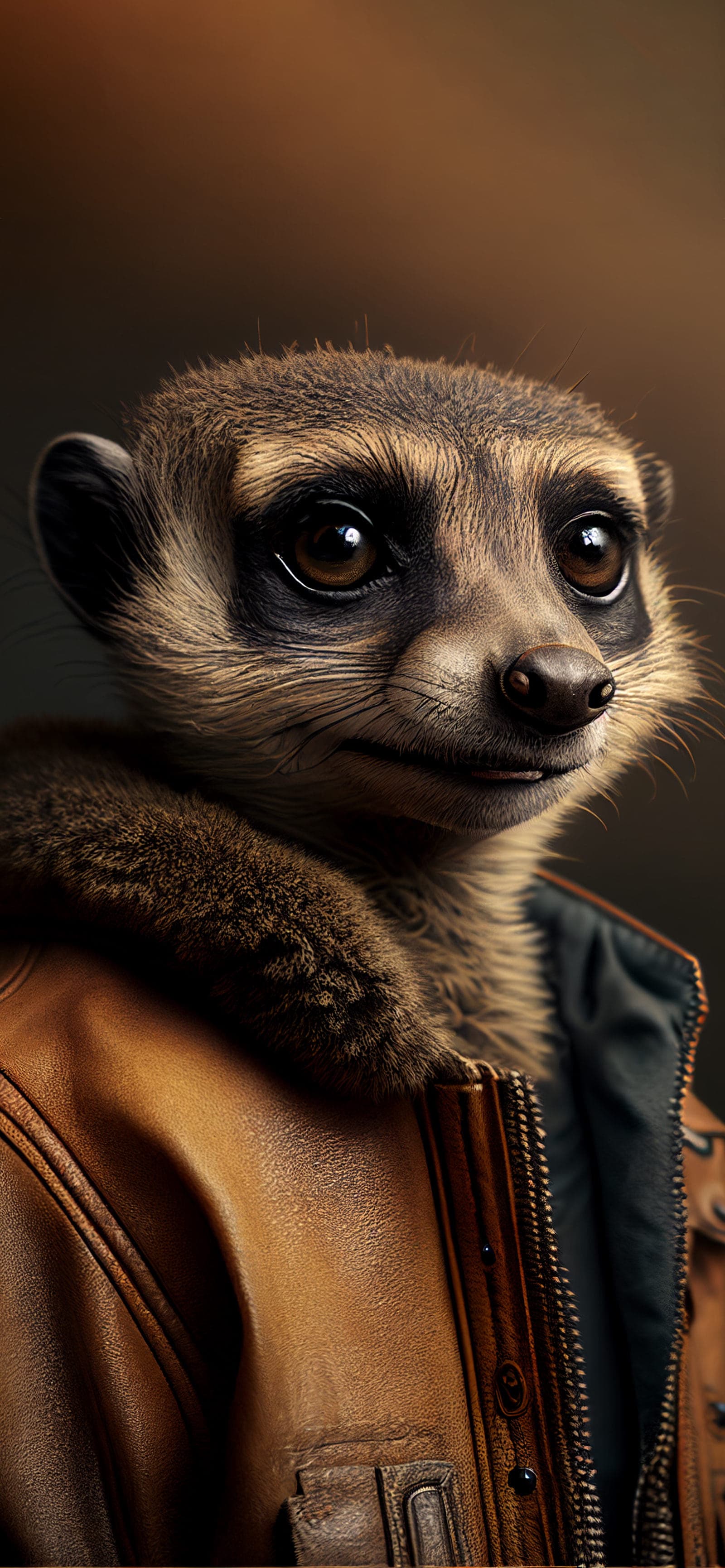 Meerkat Leather Jacket - Pro phone wallpaper