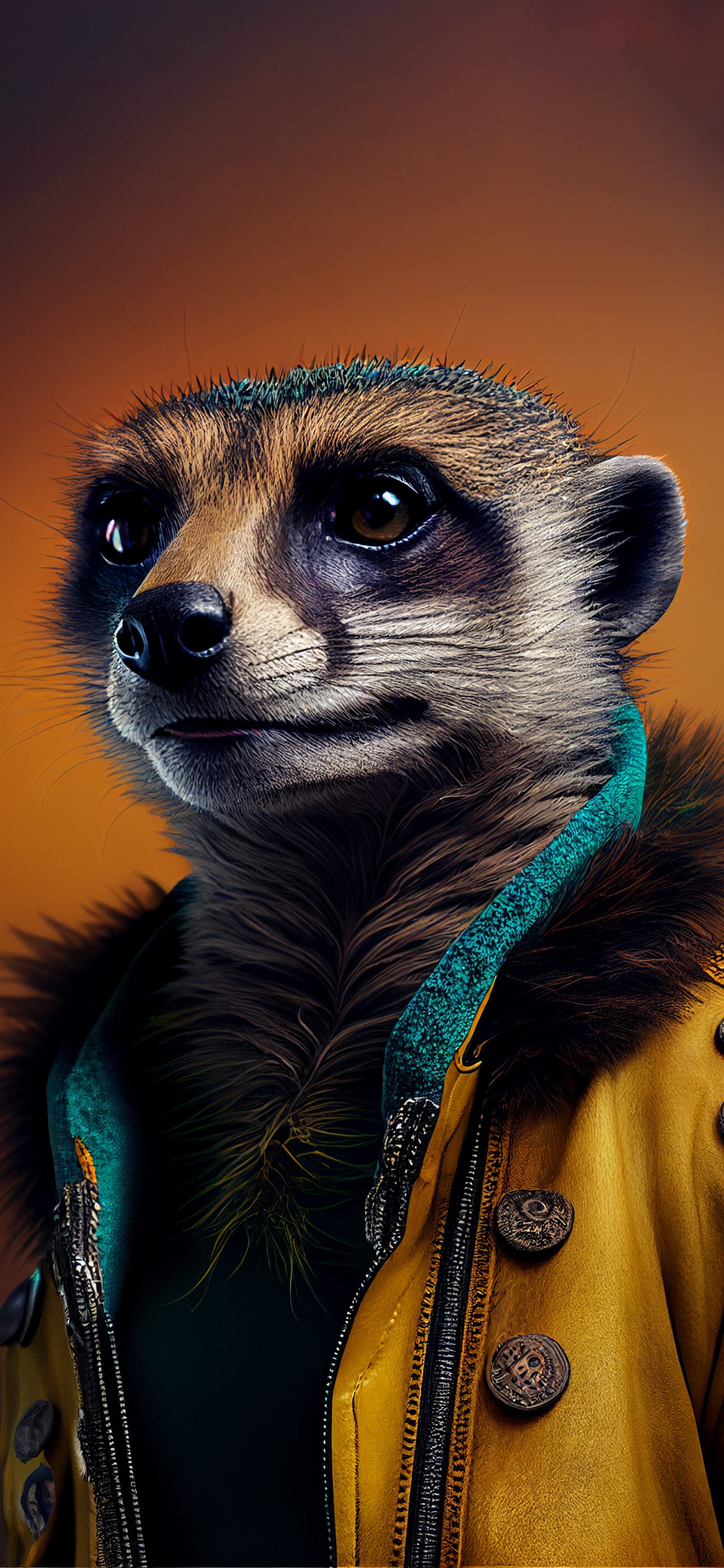 Meerkat Yellow Jacket - Pro phone wallpaper