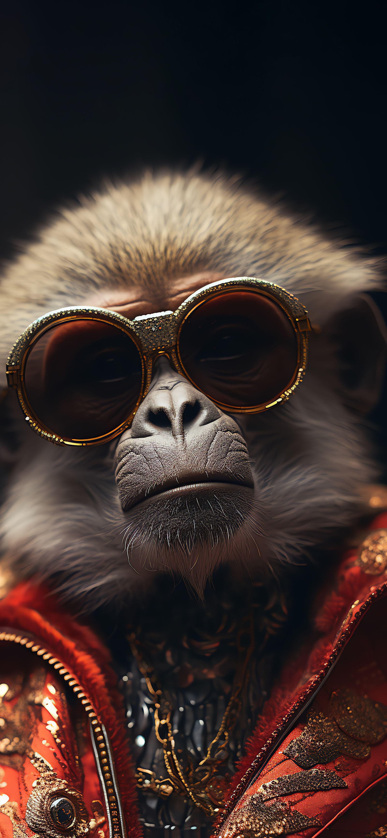 Macaque Diamond Shades - Pro phone wallpaper