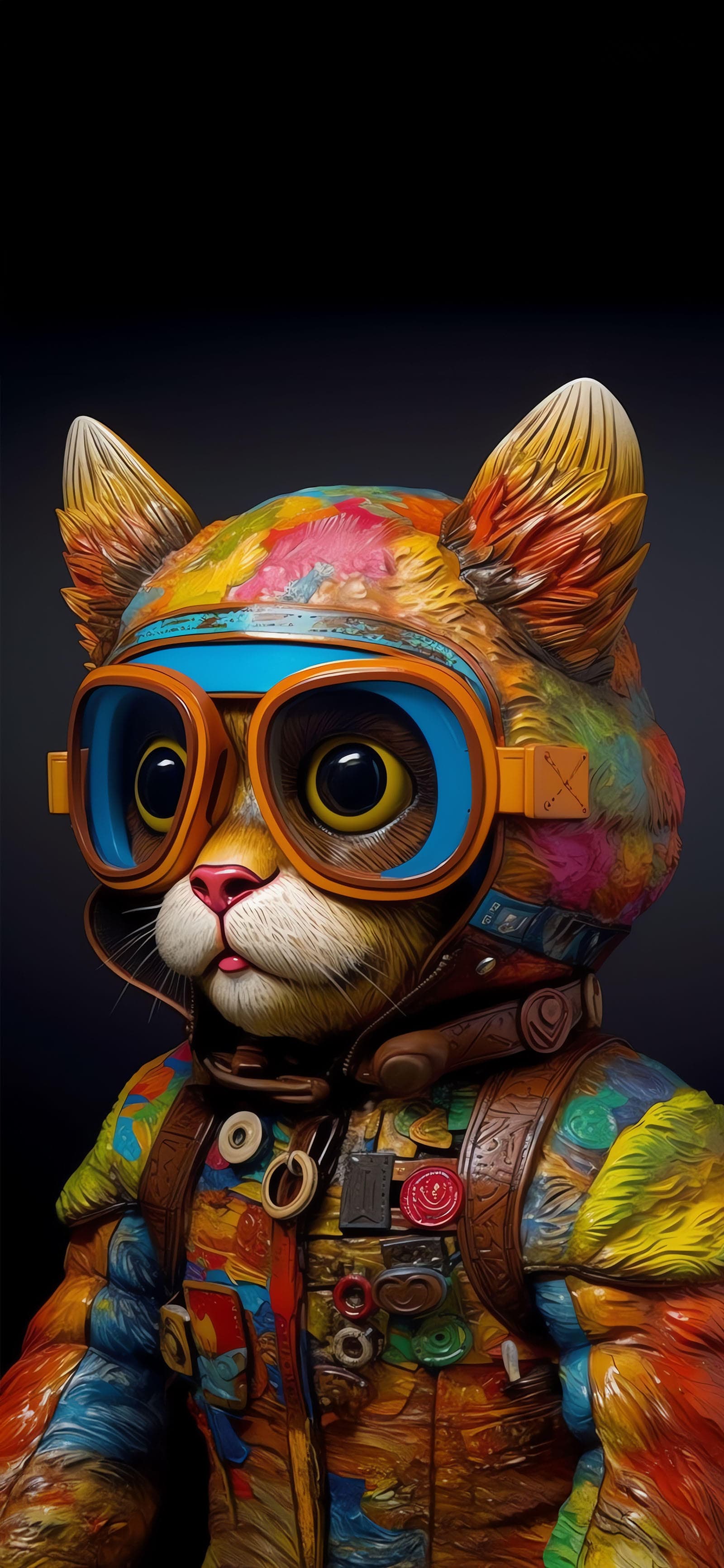 Colorful Feline - Pro phone wallpaper