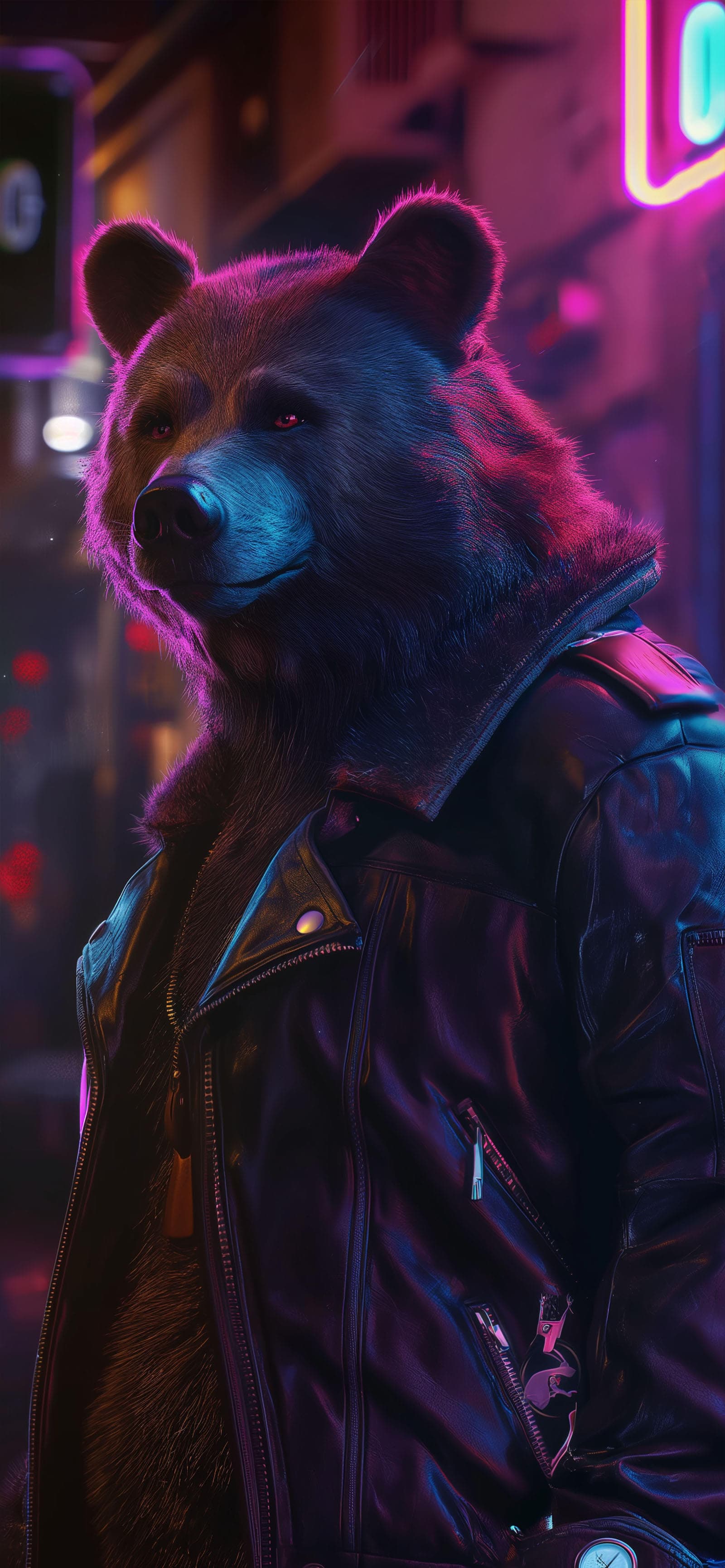 Biker Bear - Pro phone wallpaper
