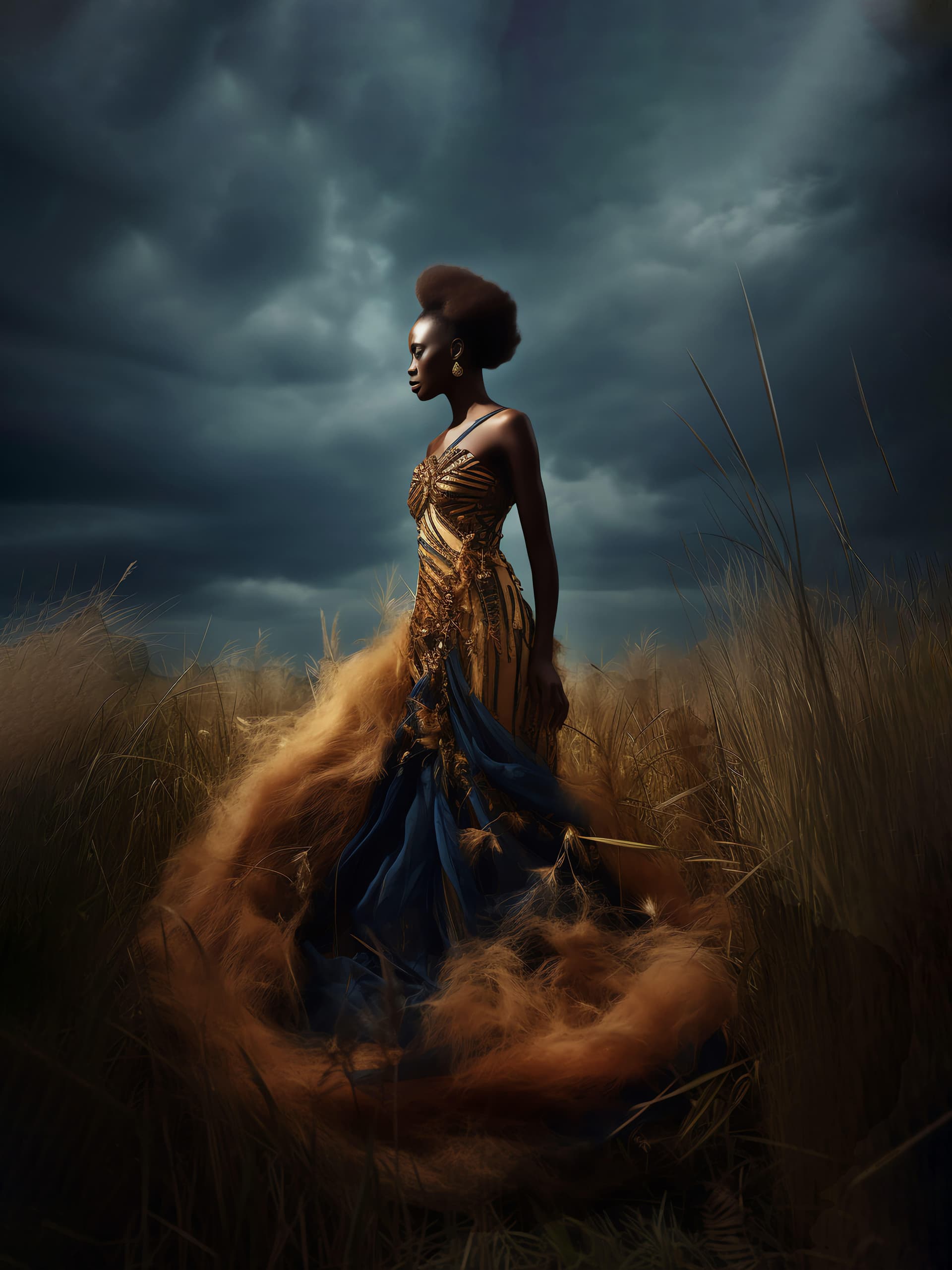 Golden Hour Gown - Pro phone wallpaper