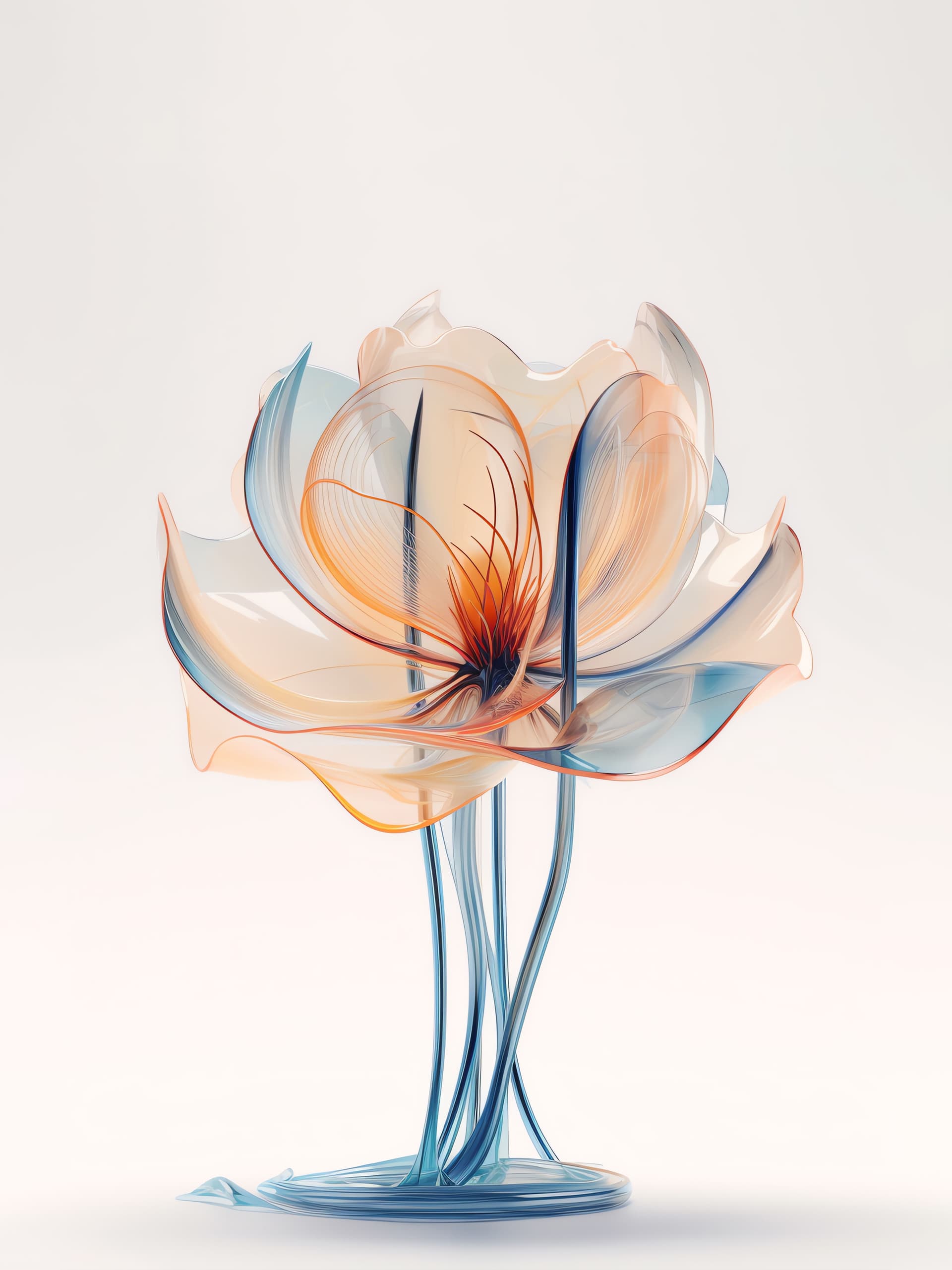 Translucent Flower Sculpture - Pro phone wallpaper