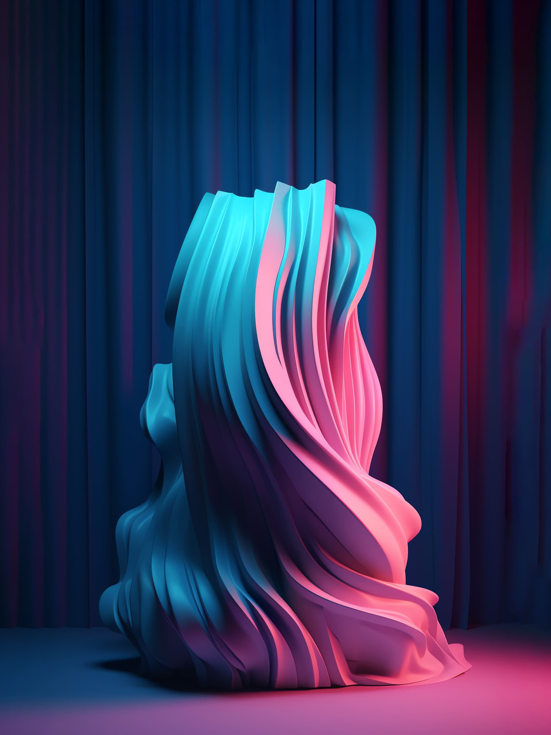 Abstract Fabric Sculpture - Pro phone wallpaper