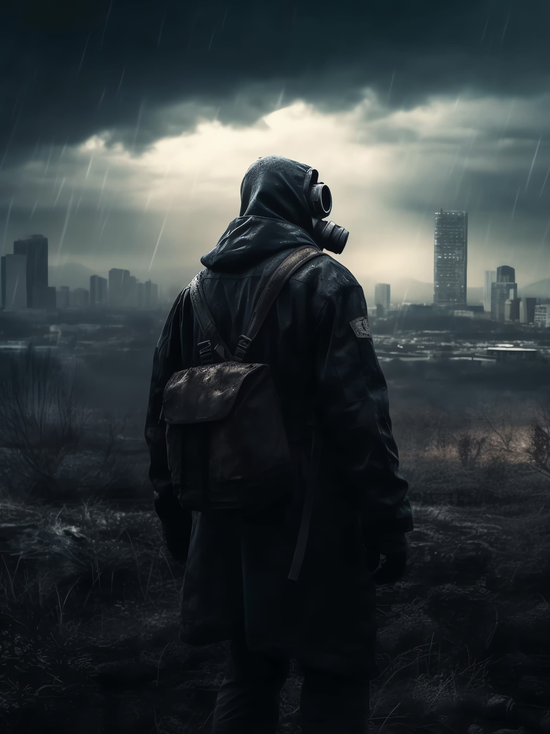 Apocalyptic Wasteland Wanderer - Pro phone wallpaper