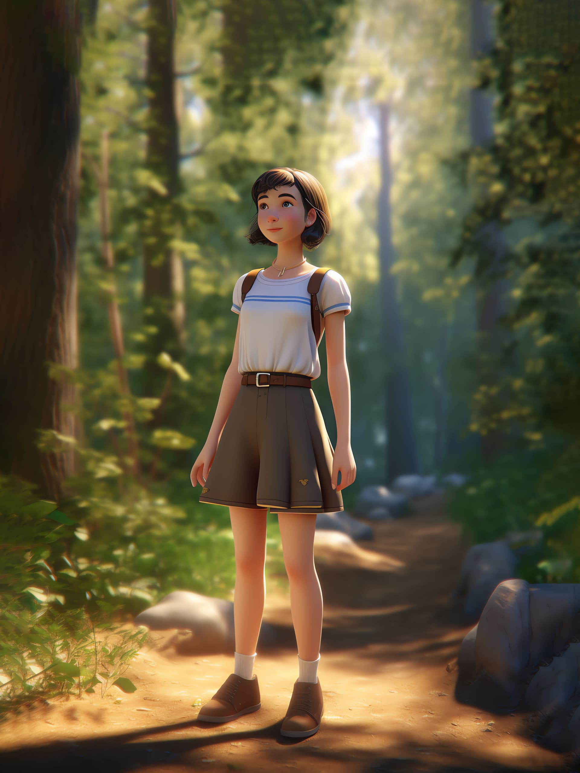Forest Path Hiker - Pro phone wallpaper