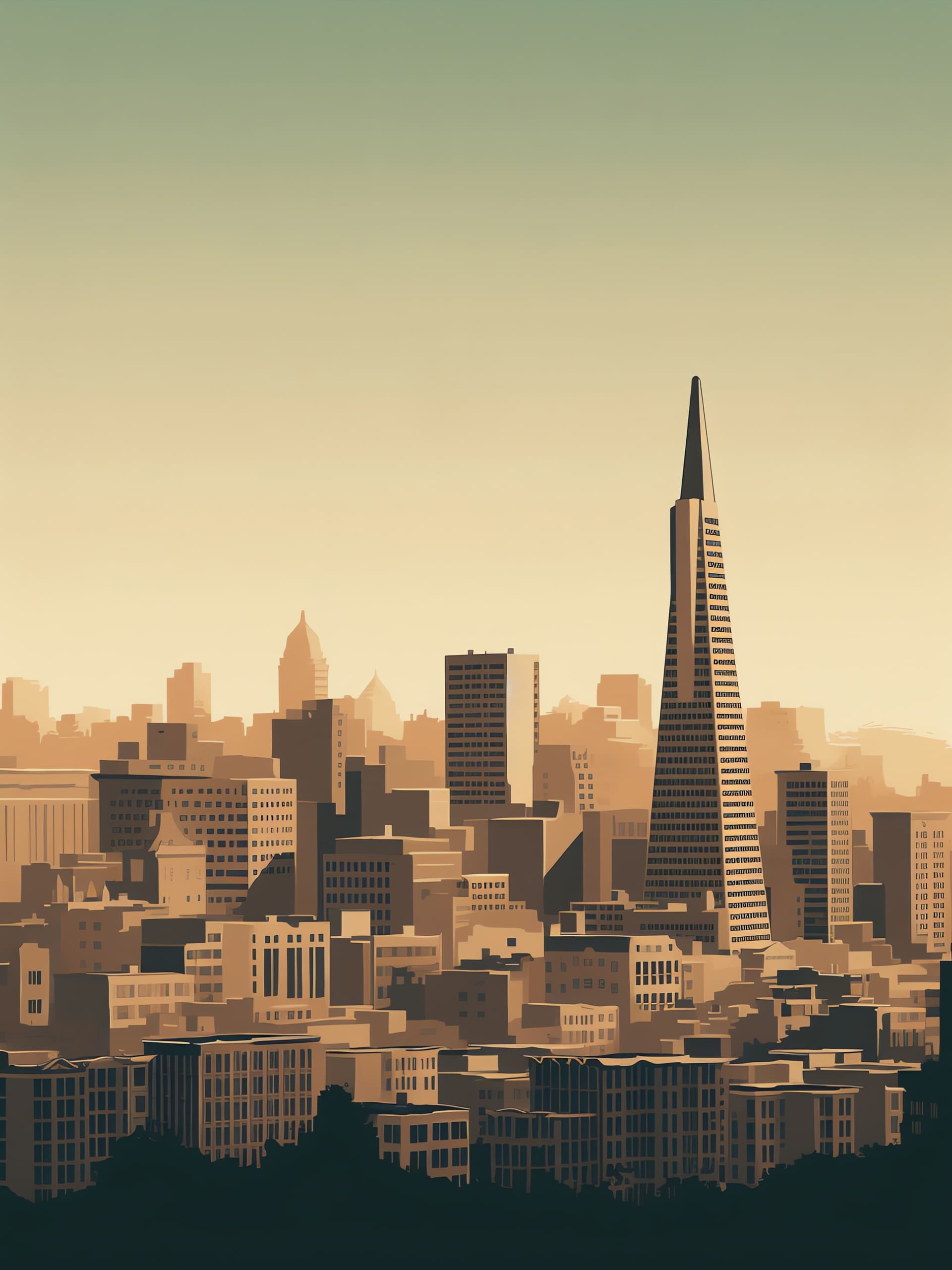 Cityscape Brown Hues - Pro phone wallpaper