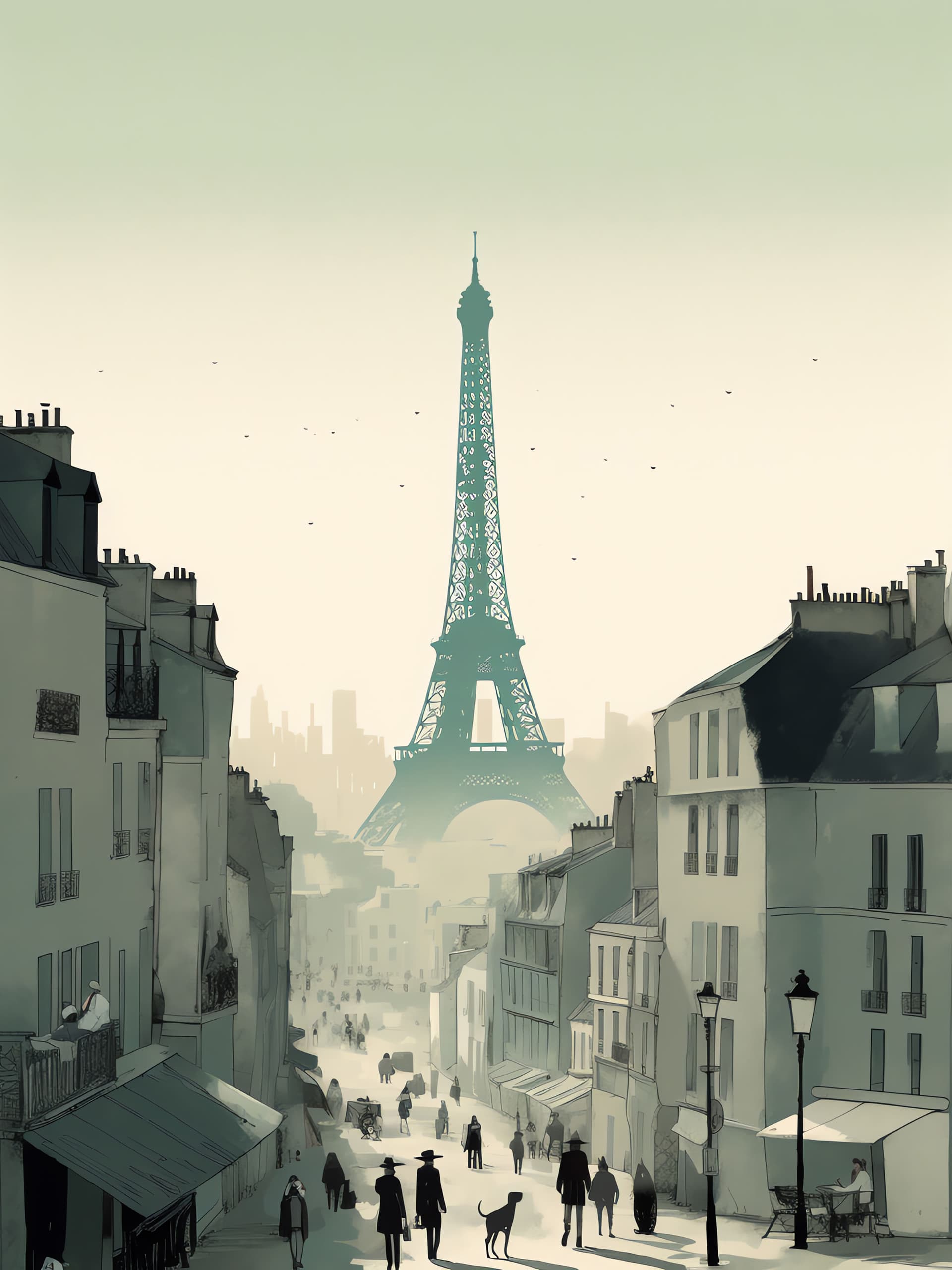 Parisian Tower View - Pro phone wallpaper