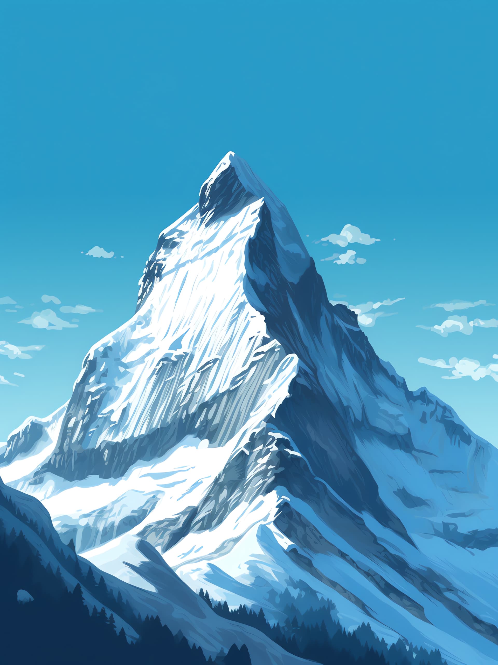 Snowy Mountain Peak - Pro phone wallpaper