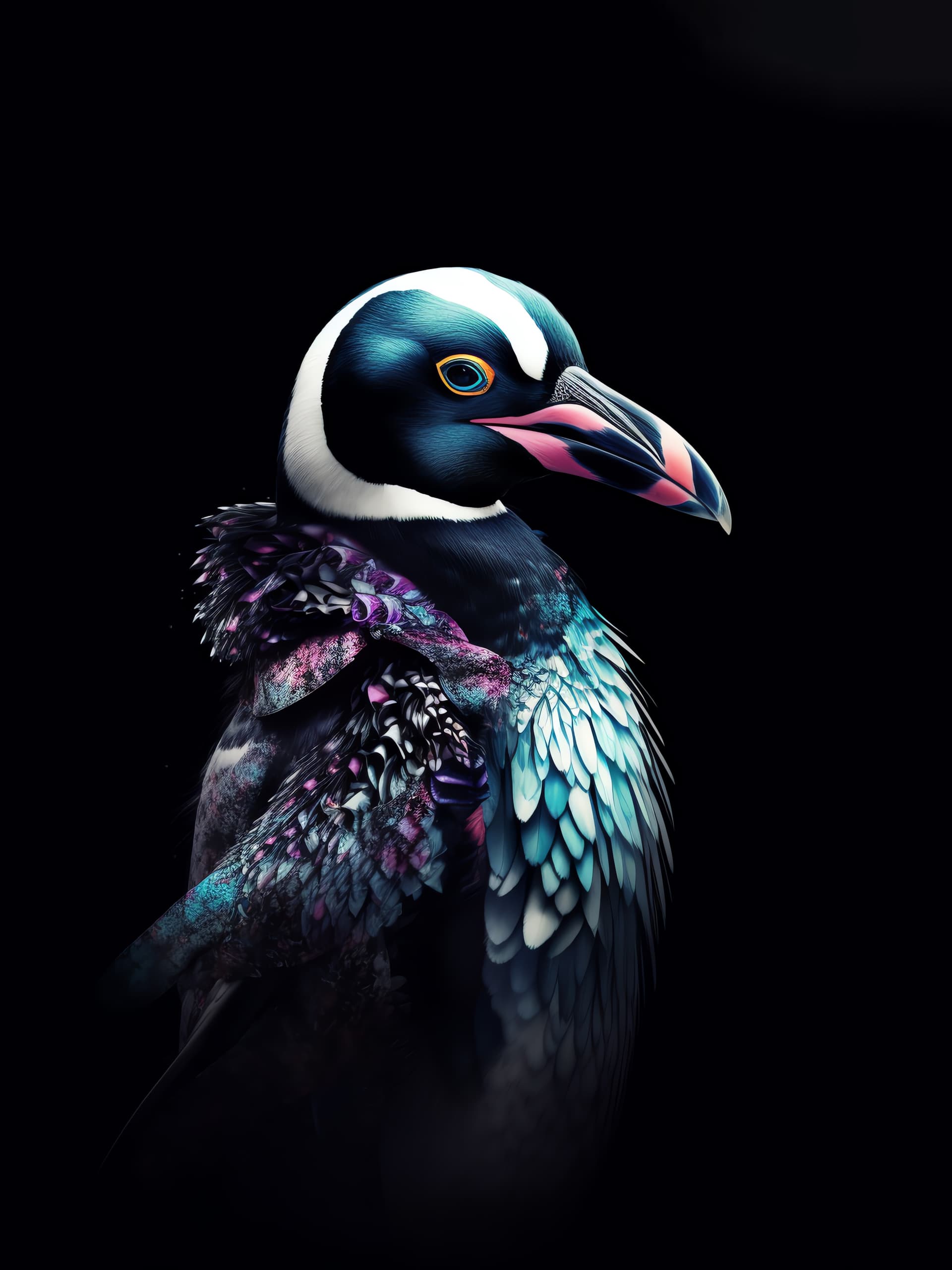 Penguin Chic Portrait - Pro phone wallpaper